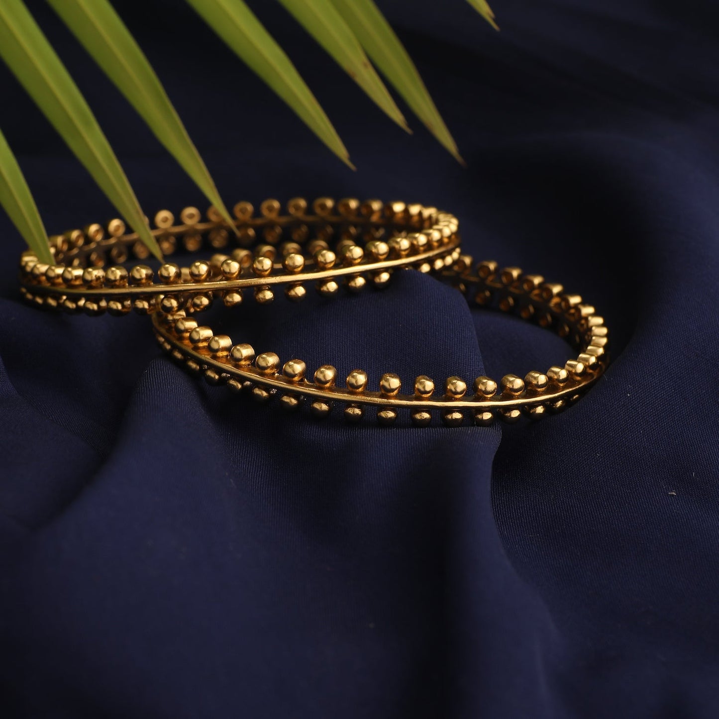 Althaia Antique Gold-Plated Tribal Bangles