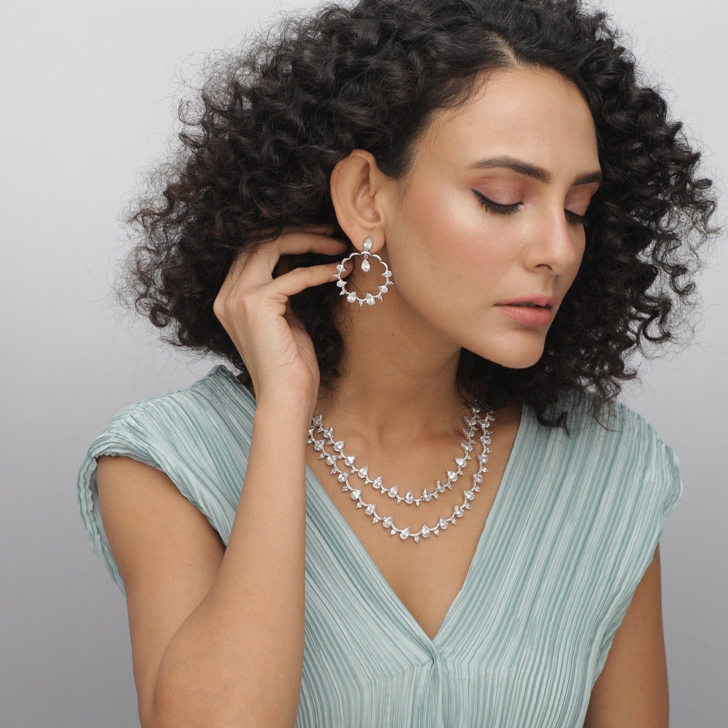 Niamh Delicate CZ Necklace Set