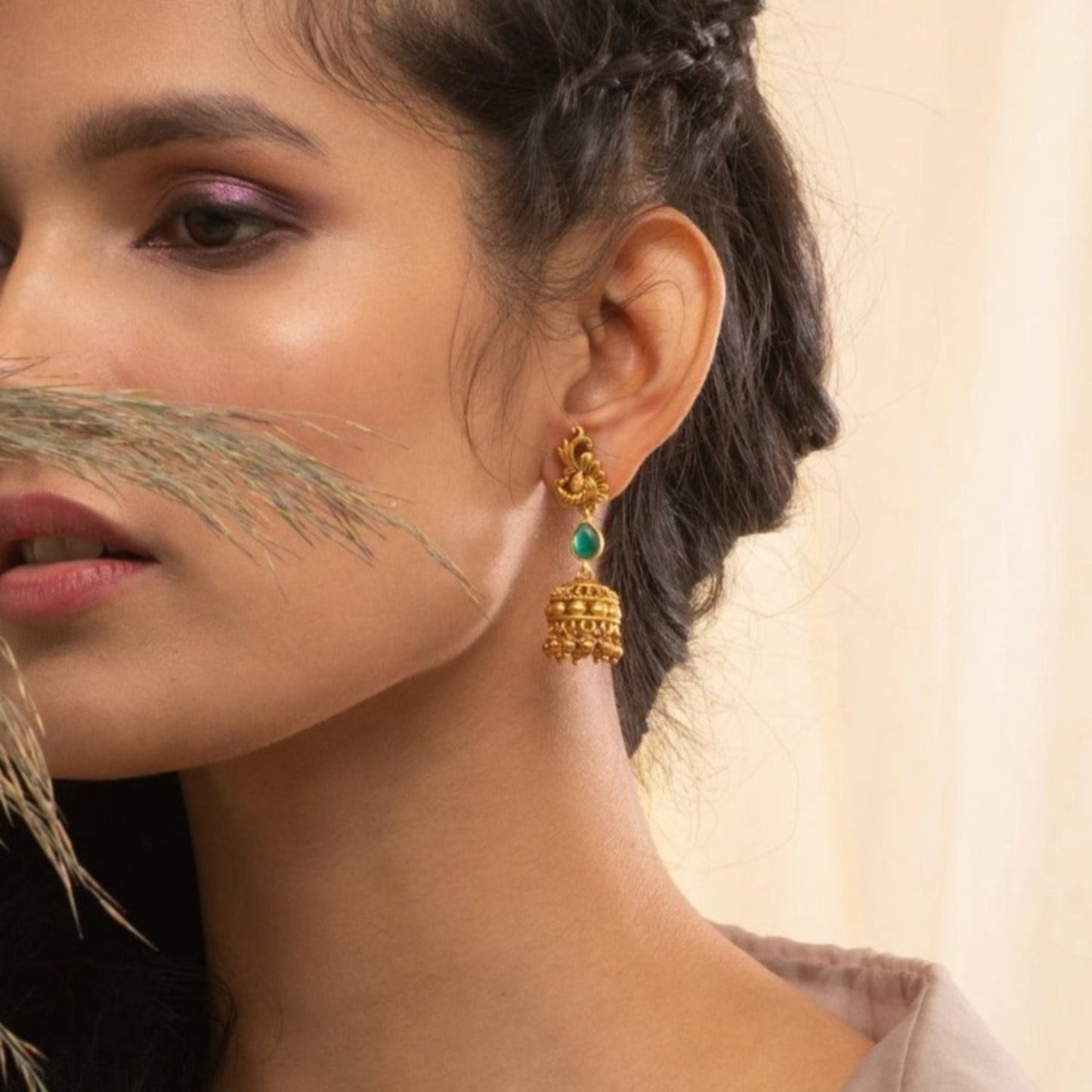 Mukta Antique Jhumka Earrrings