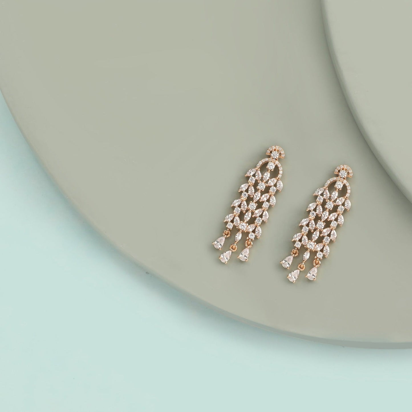 Eileen Chandelier CZ Earrings