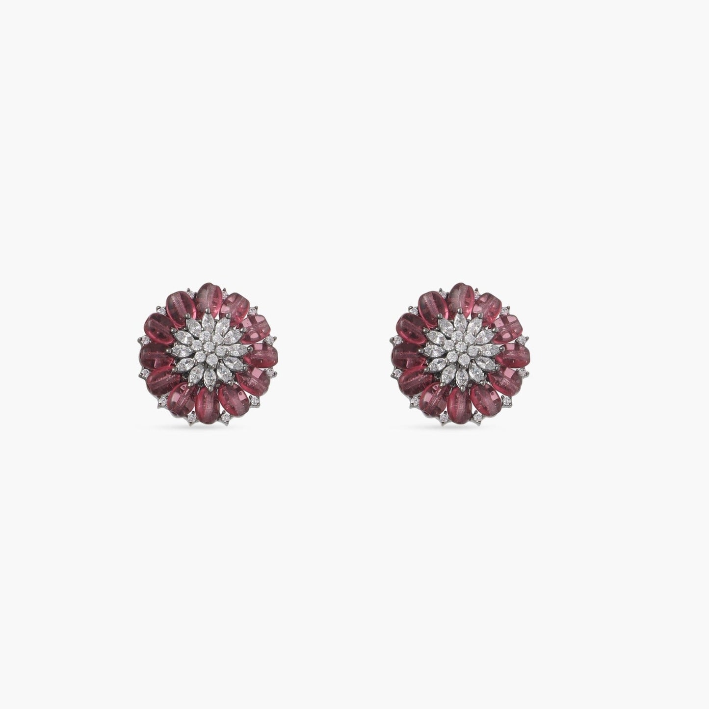Blush Floral CZ Studs