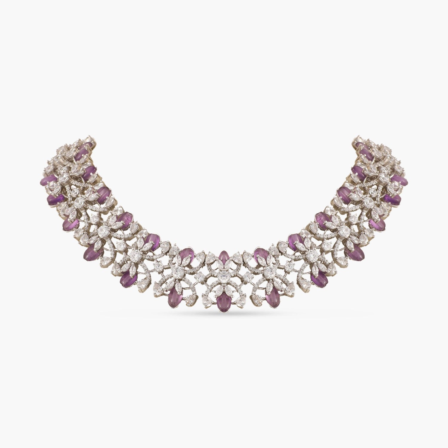 Floral Symphony CZ Necklace