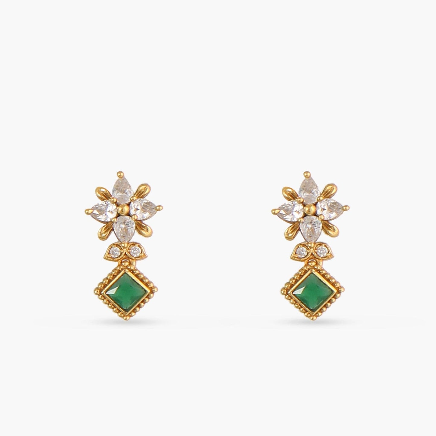 Floral Opulence CZ Necklace Set