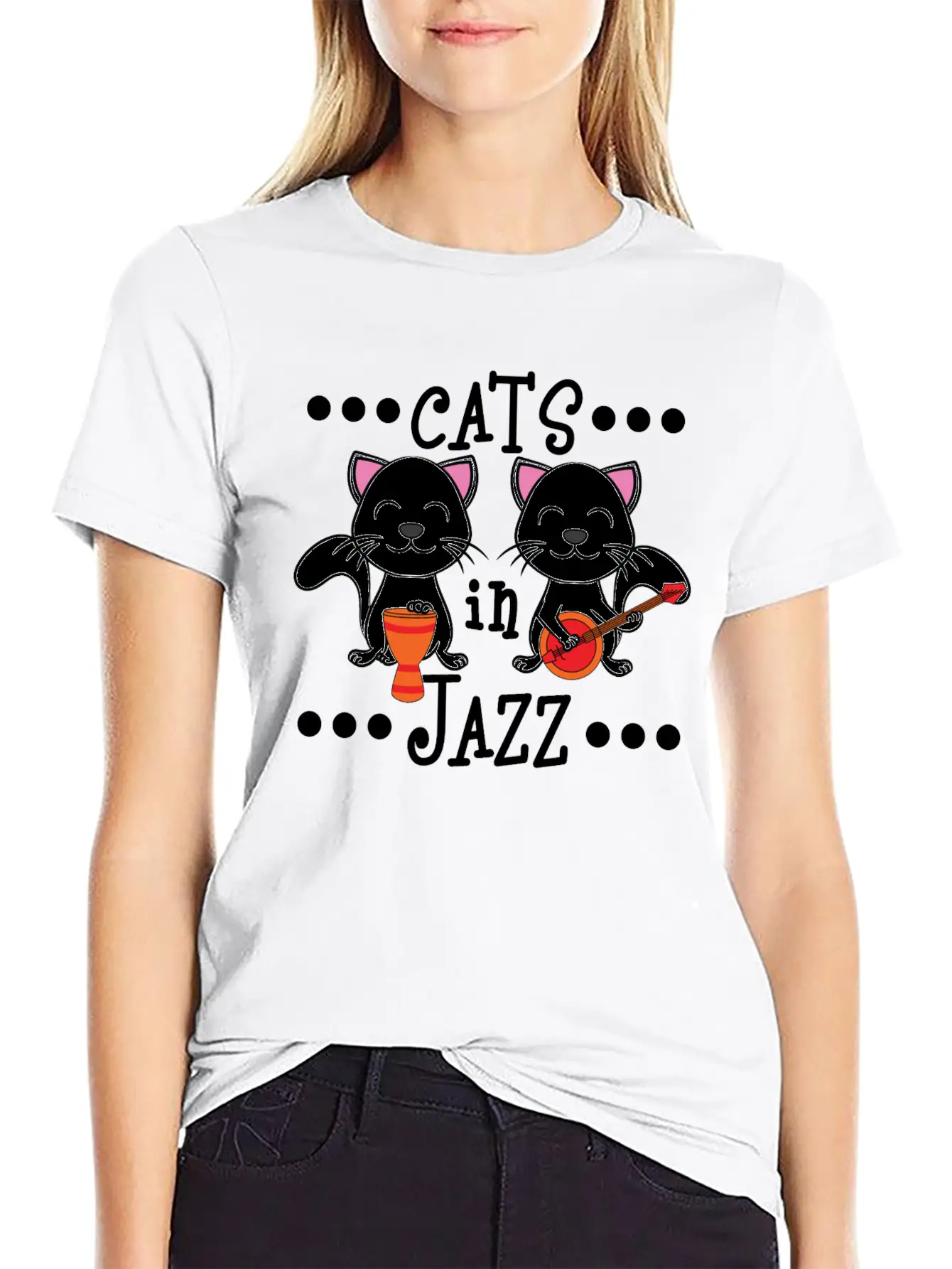 A Cute Cat Tee For Animal And Music Lovers Saying Soft Cotton Short Sleeve Tee ¨C Unisex Wardrobe Staple