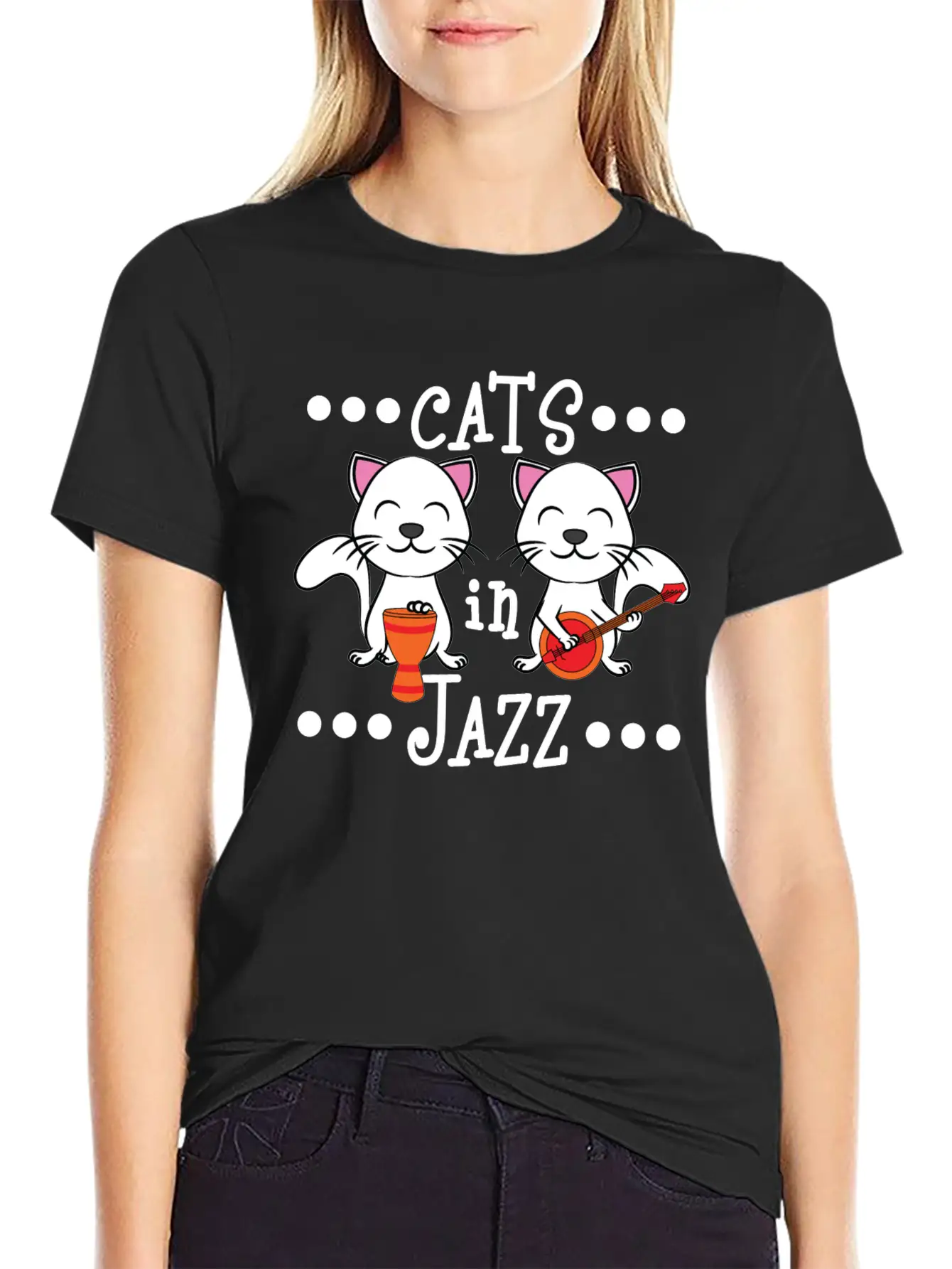 A Cute Cat Tee For Animal And Music Lovers Saying Soft Cotton Short Sleeve Tee ¨C Unisex Wardrobe Staple