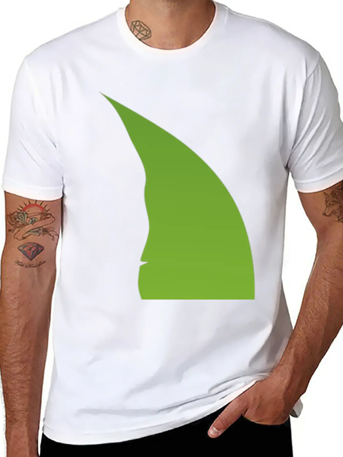 A FACE IN A TREE LEAF Unisex Casual T-Shirt ¨C Clean Design For Daily Comfort