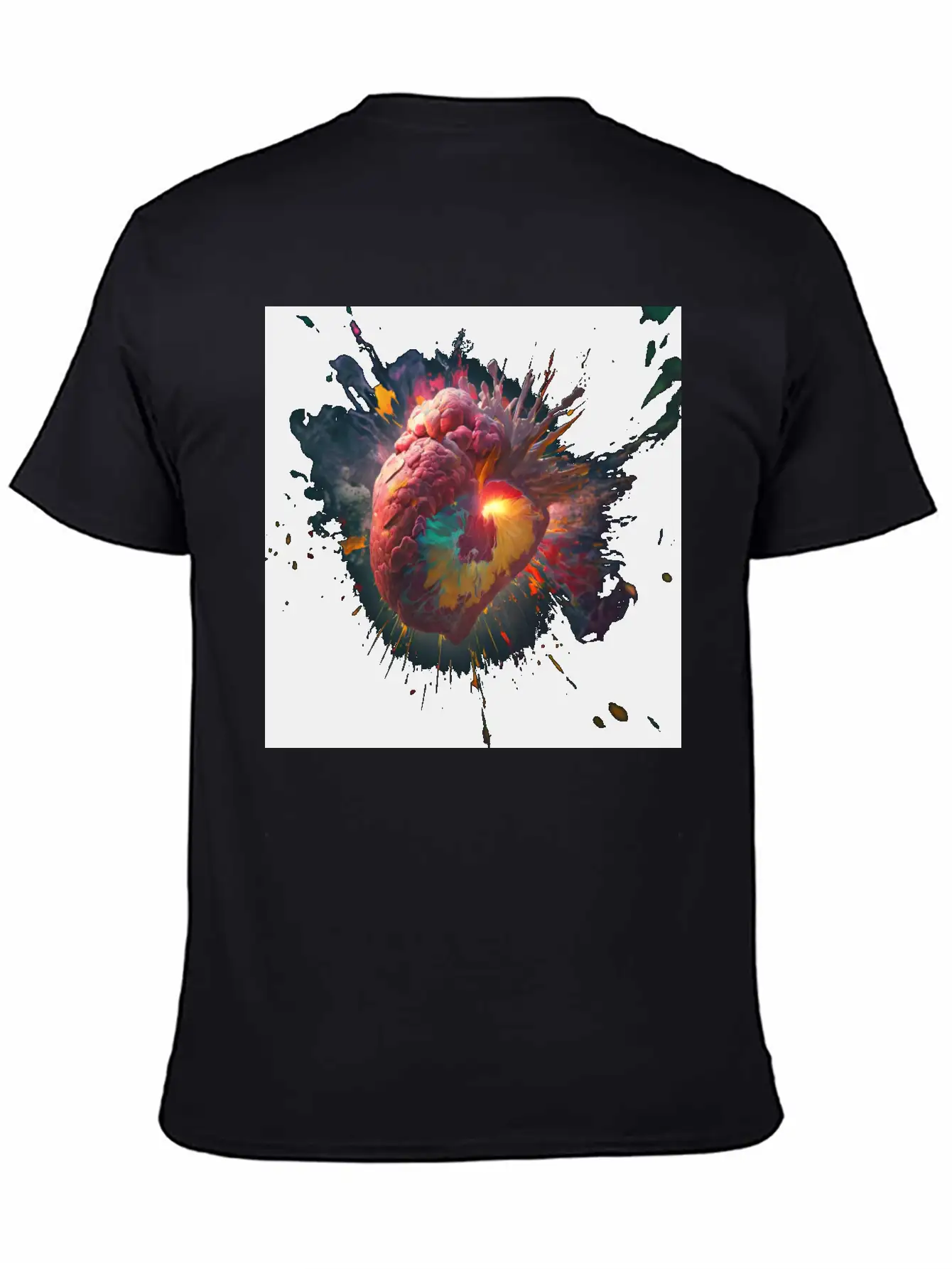 A Heart Exploding With Radiation Reimagined Basic Graphic T-Shirt ¨C Daily Comfort In Soft Cotton