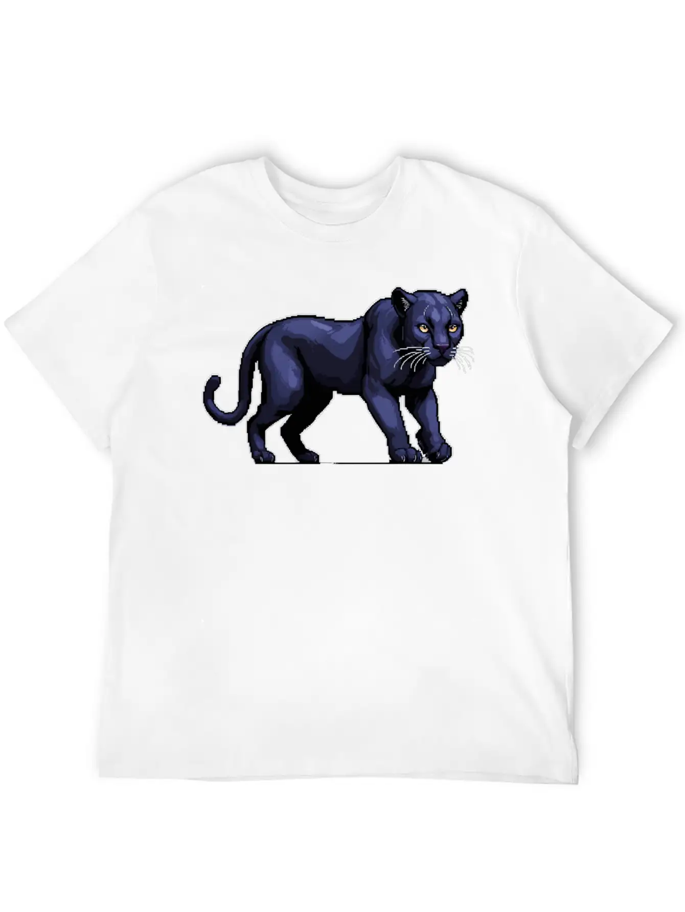 A Pixel Art Of A Panther Unisex Casual T-Shirt ¨C Clean Design For Daily Comfort