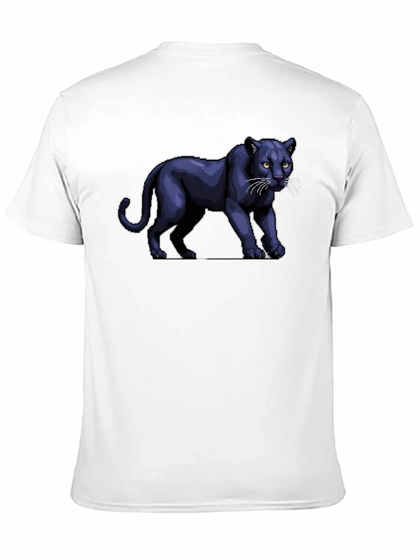 A Pixel Art Of A Panther Unisex Casual T-Shirt ¨C Clean Design For Daily Comfort