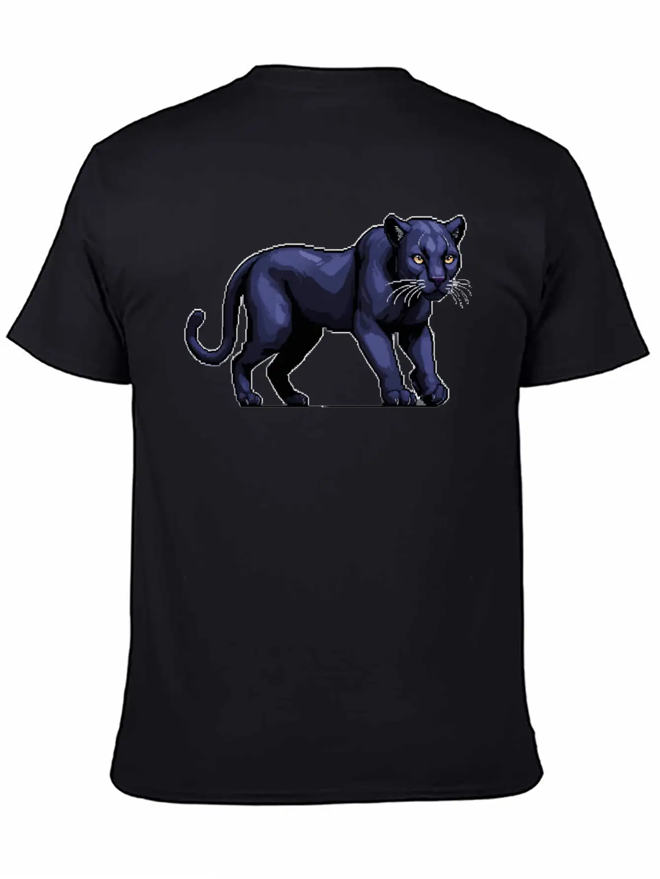 A Pixel Art Of A Panther Unisex Casual T-Shirt ¨C Clean Design For Daily Comfort