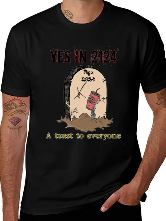 A Toast To Eveyone In 2124 Essential Cotton Tee For Daily Outfits ¨C Unisex Style