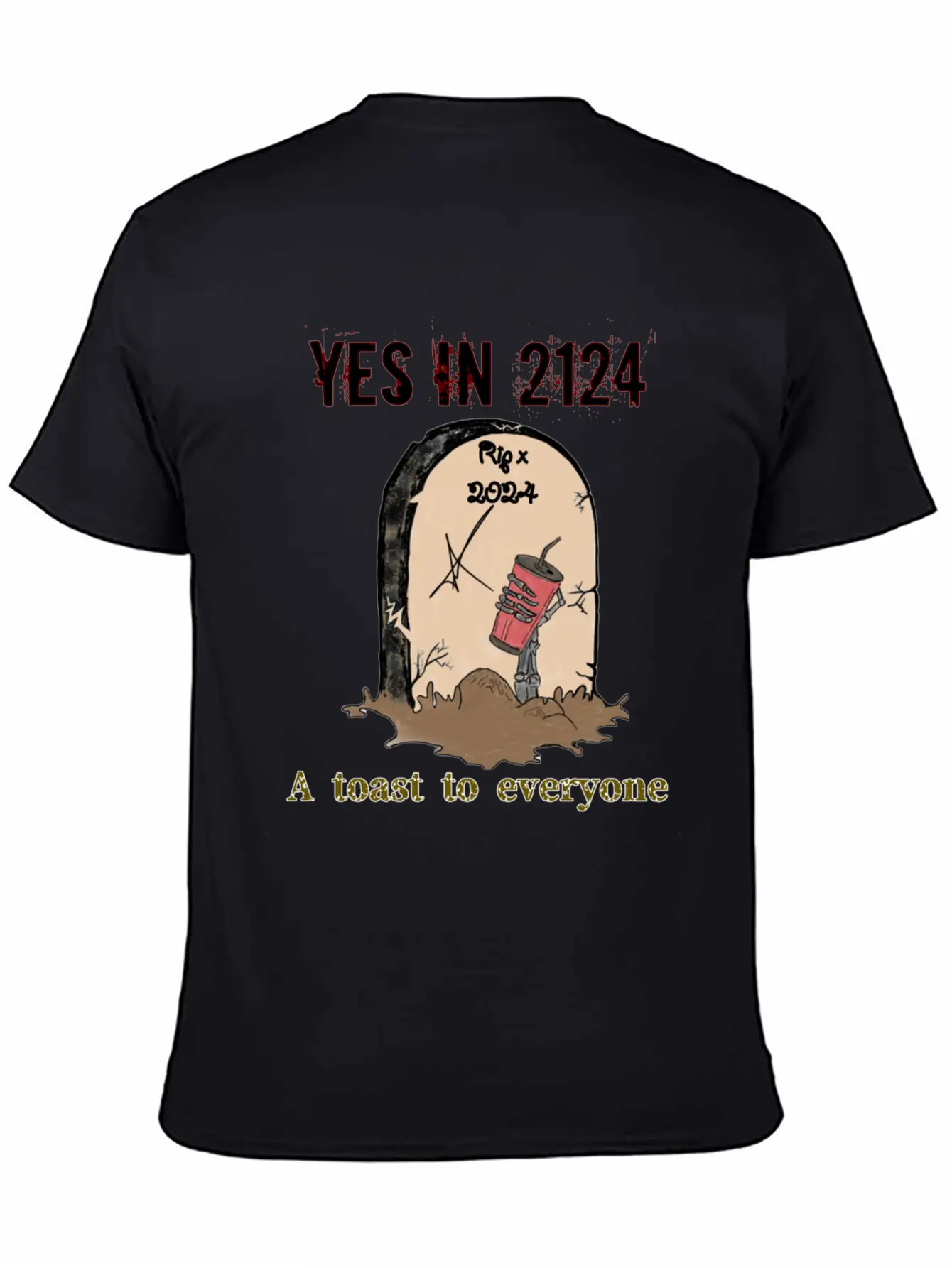 A Toast To Eveyone In 2124 Essential Cotton Tee For Daily Outfits ¨C Unisex Style