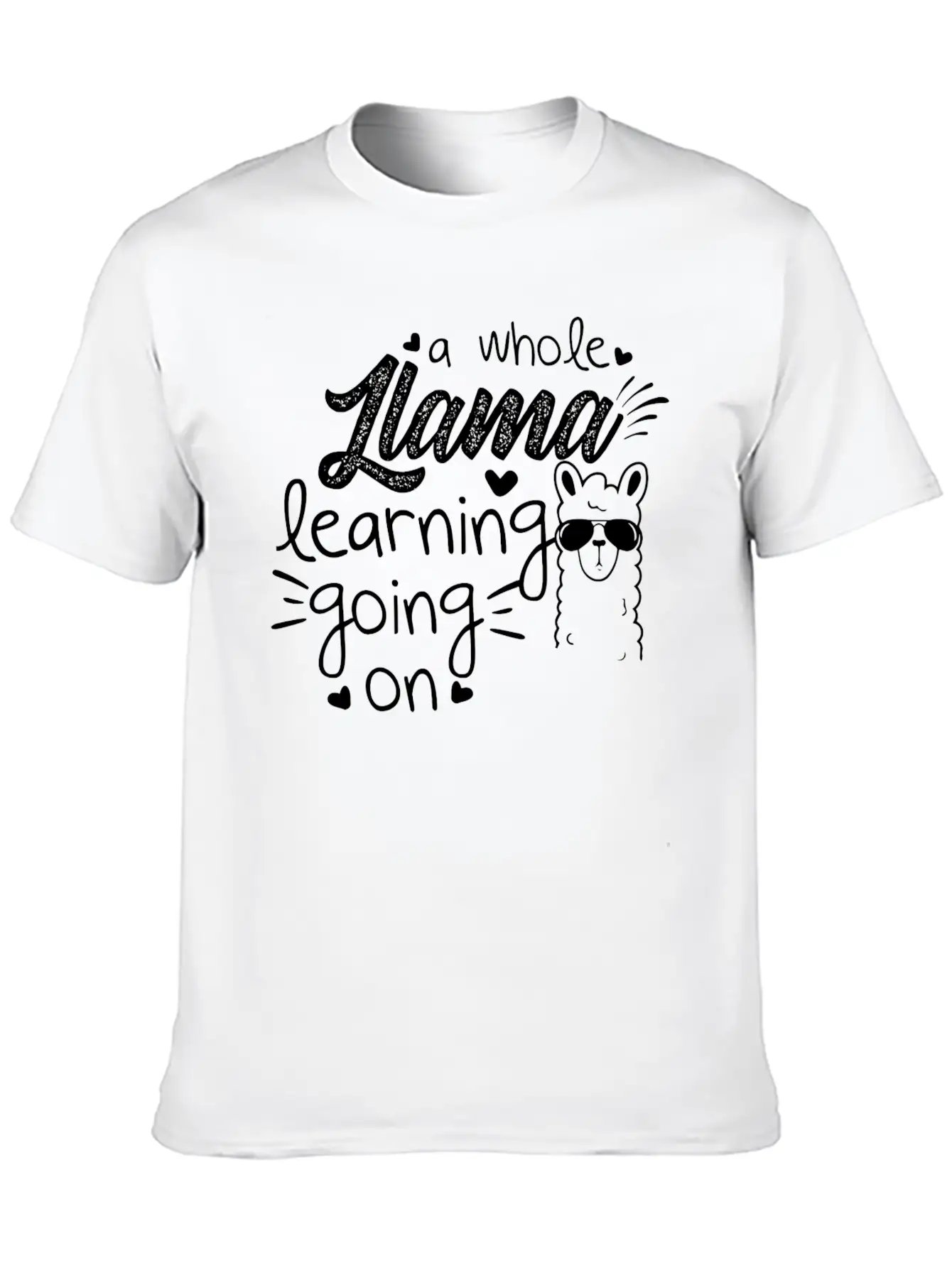 A Whole Llama Learning Going On Essential Cotton Tee For Daily Outfits ¨C Unisex Style
