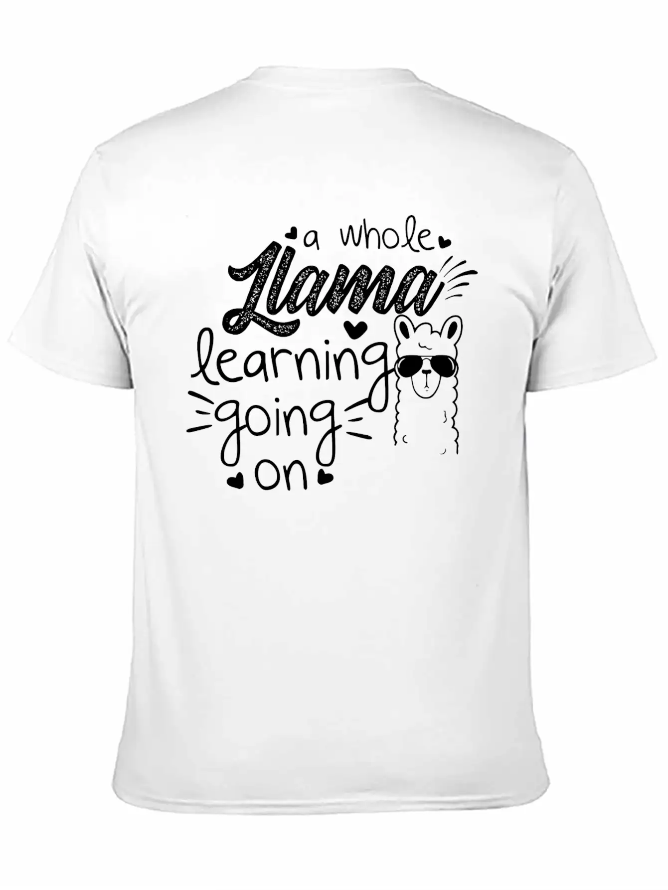A Whole Llama Learning Going On Essential Cotton Tee For Daily Outfits ¨C Unisex Style