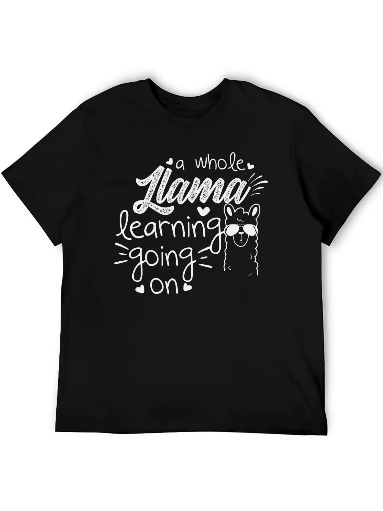 A Whole Llama Learning Going On Essential Cotton Tee For Daily Outfits ¨C Unisex Style