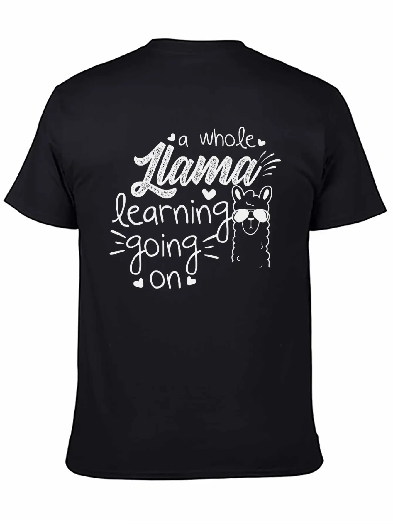 A Whole Llama Learning Going On Essential Cotton Tee For Daily Outfits ¨C Unisex Style