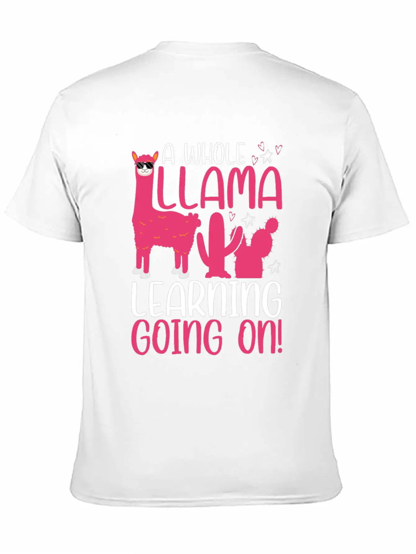A Whole Llama Learning Going On Kindergarten Teach Basic Graphic T-Shirt ¨C Daily Comfort In Soft Cotton