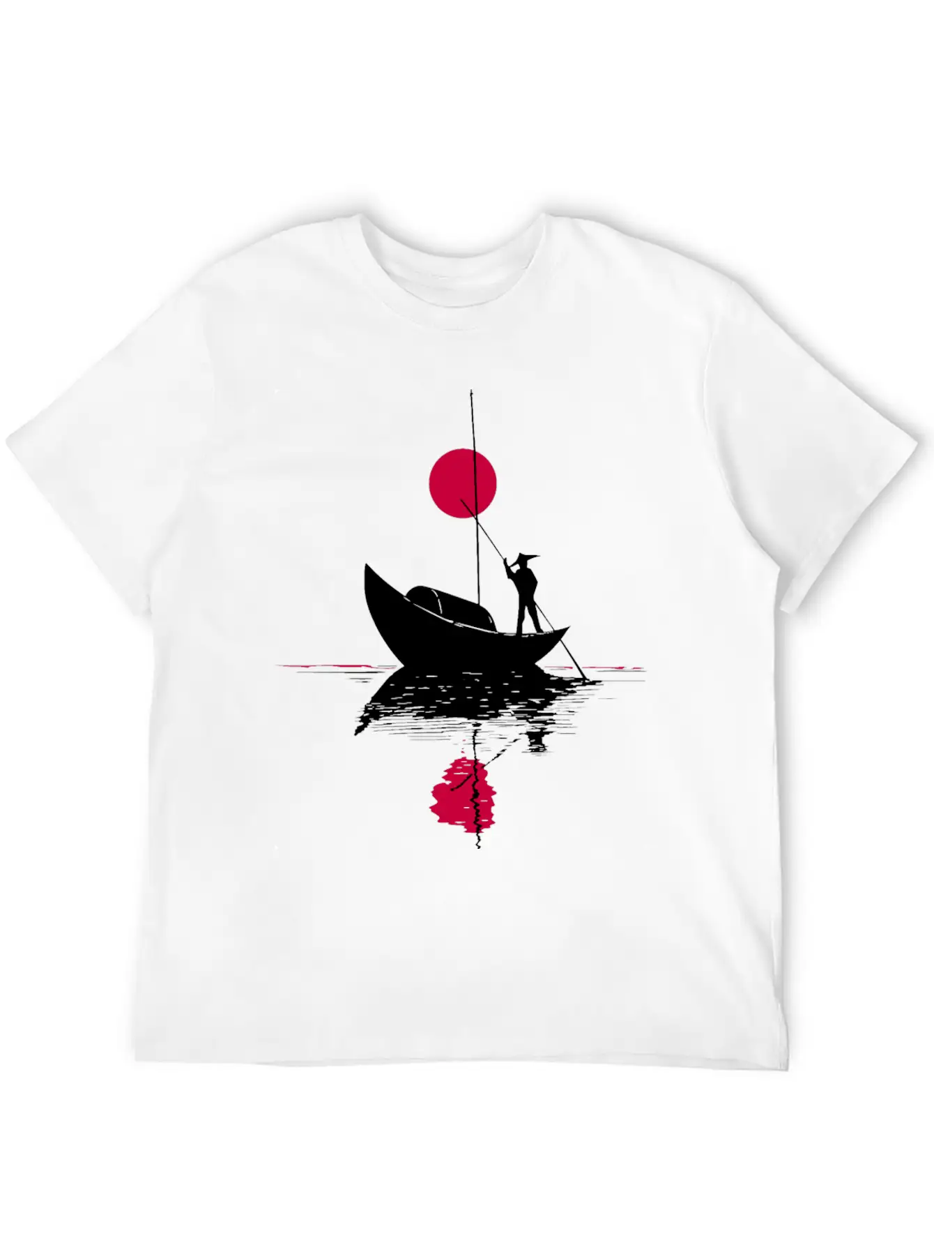 Abstract §ãard With Chinese Landscape Basic Graphic T-Shirt ¨C Daily Comfort In Soft Cotton