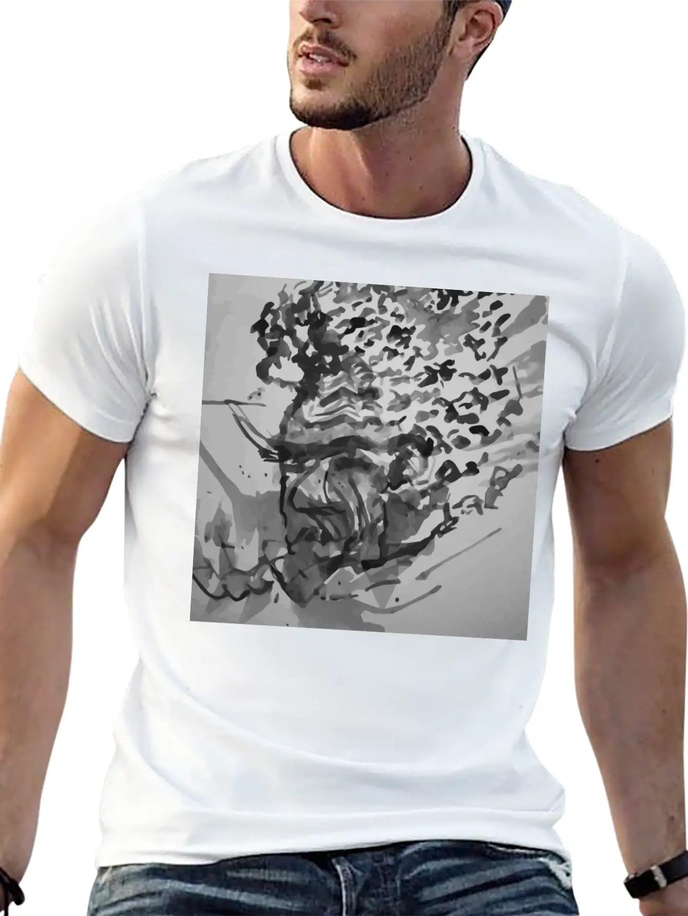 Abstract Essential Cotton Tee For Daily Outfits ¨C Unisex Style