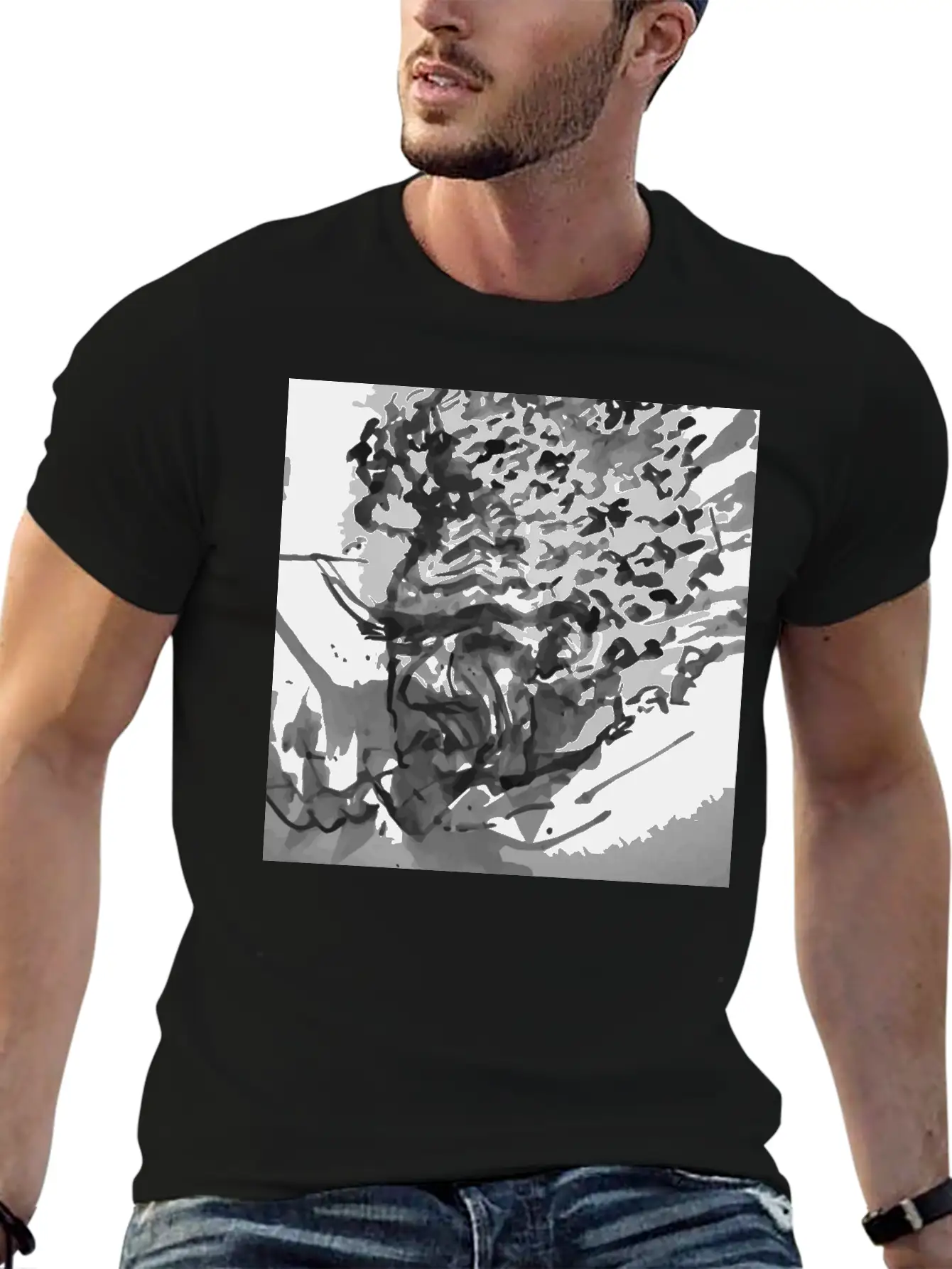 Abstract Essential Cotton Tee For Daily Outfits ¨C Unisex Style