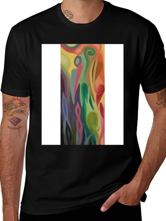 Abstract Flower Painting By Jason Signor Soft Cotton Short Sleeve Tee ¨C Unisex Wardrobe Staple