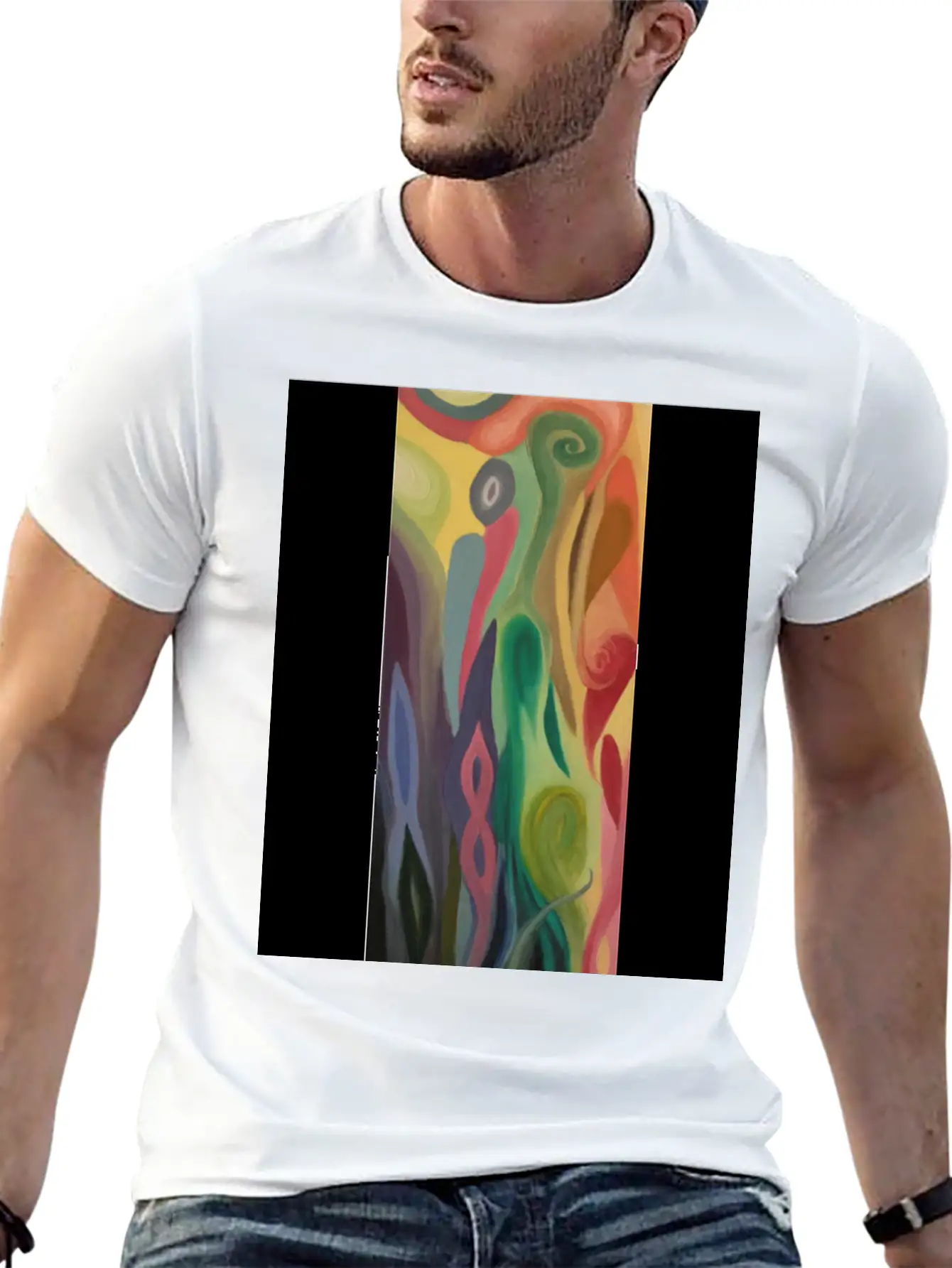 Abstract Flower Painting By Jason Signor Soft Cotton Short Sleeve Tee ¨C Unisex Wardrobe Staple