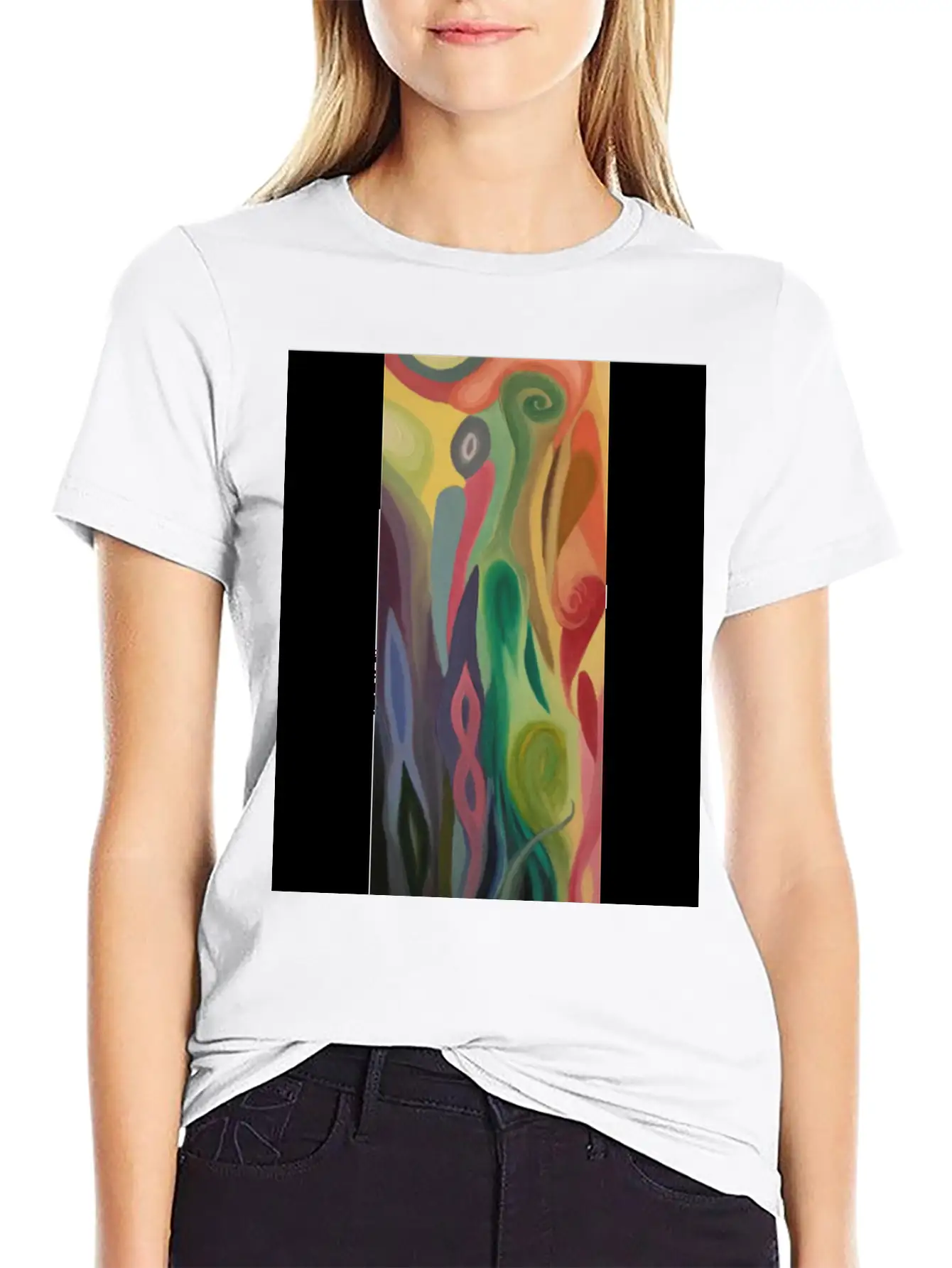 Abstract Flower Painting By Jason Signor Soft Cotton Short Sleeve Tee ¨C Unisex Wardrobe Staple