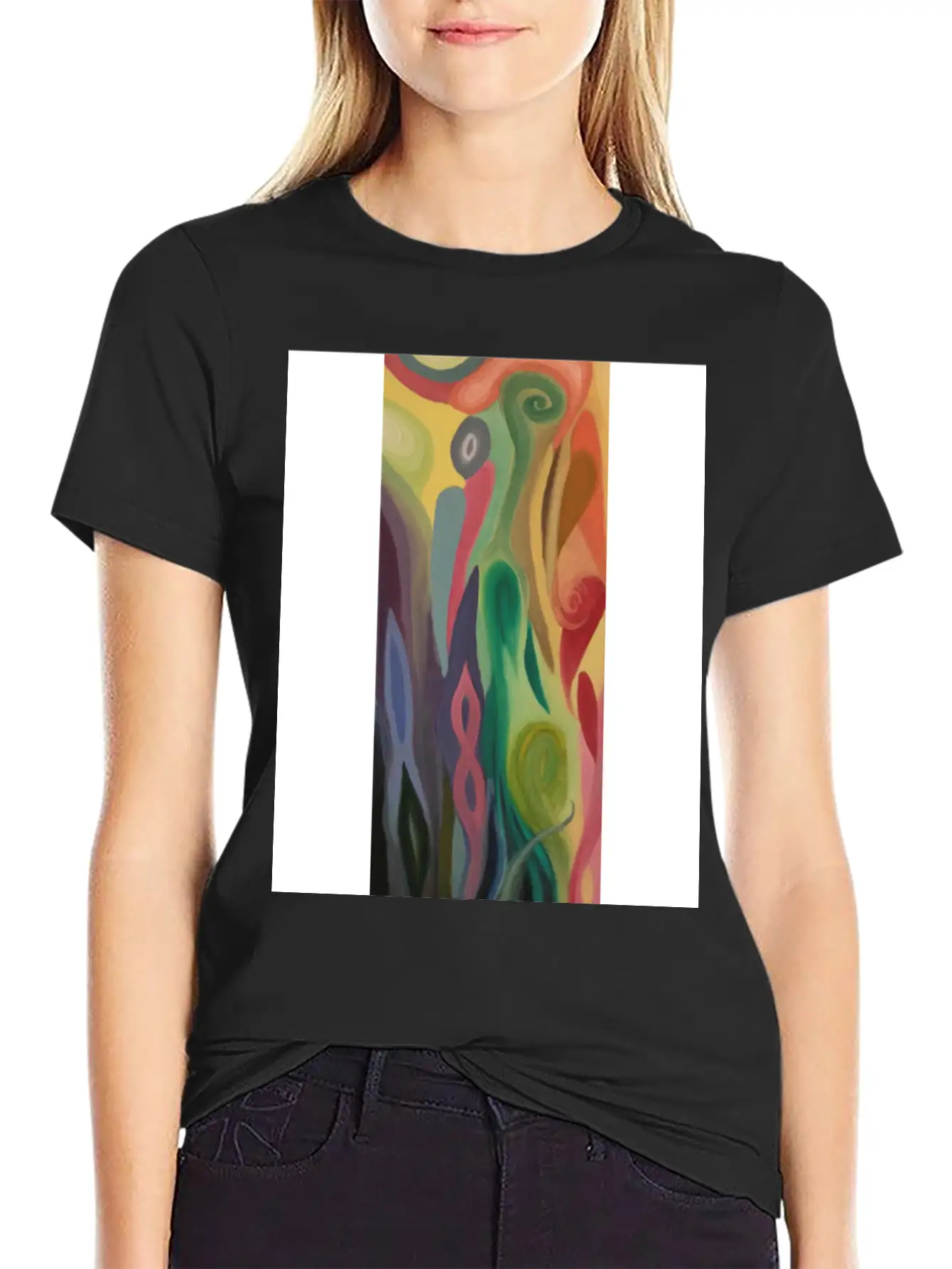Abstract Flower Painting By Jason Signor Soft Cotton Short Sleeve Tee ¨C Unisex Wardrobe Staple