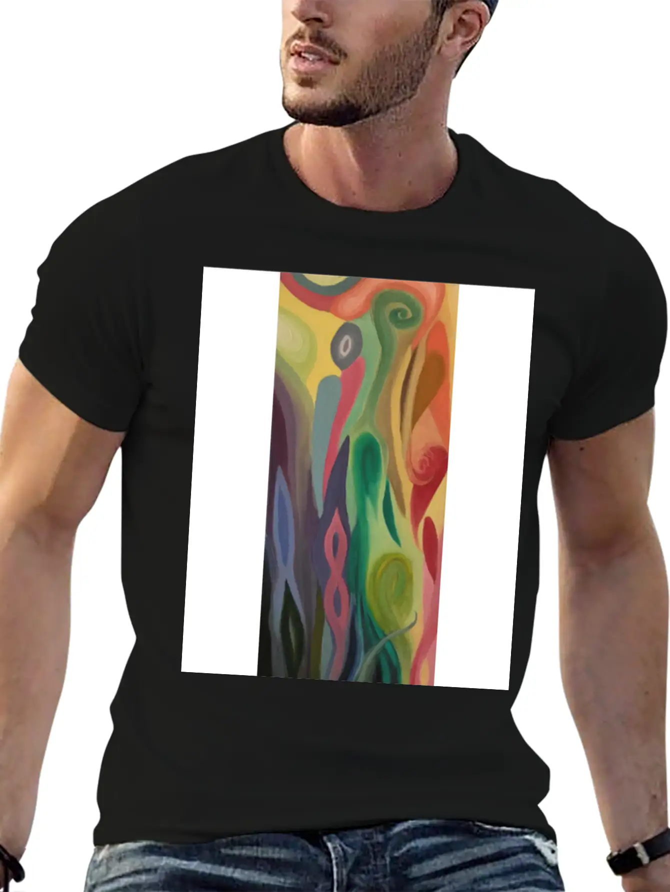 Abstract Flower Painting By Jason Signor Soft Cotton Short Sleeve Tee ¨C Unisex Wardrobe Staple