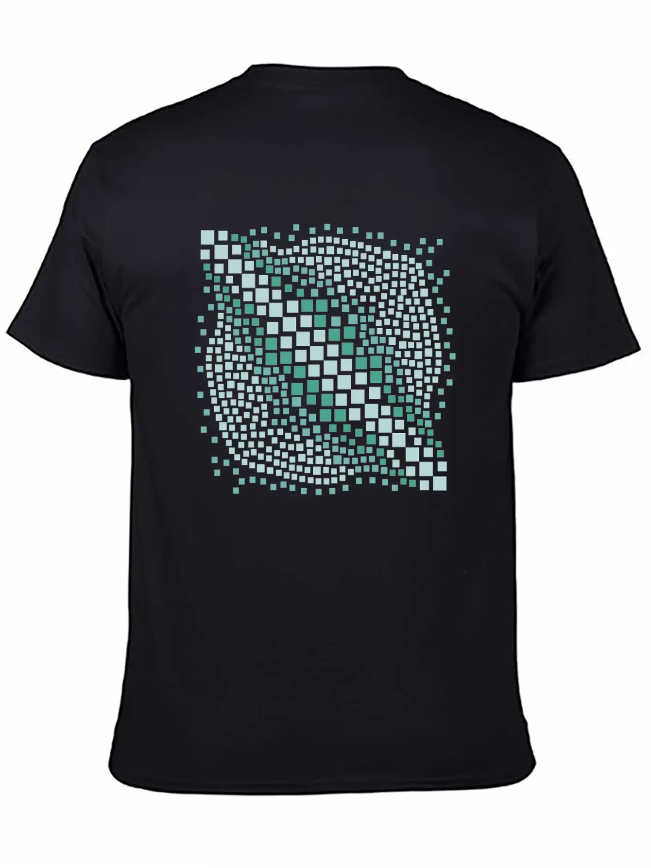 Abstract Green Water Mosaic Basic Graphic T-Shirt ¨C Daily Comfort In Soft Cotton