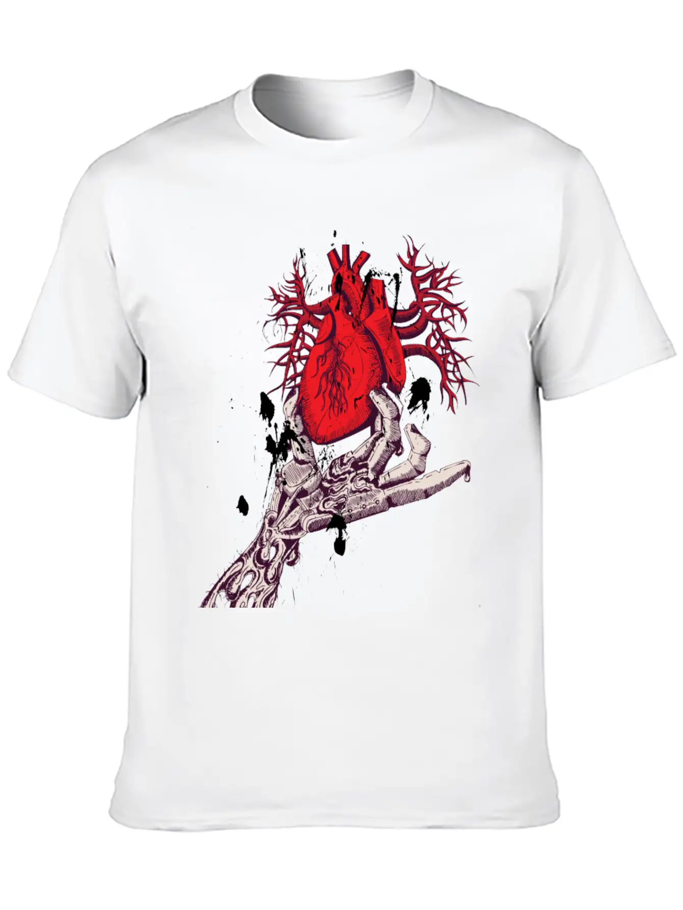 Abstract Heart Hand Graffiti Vector Image Cartoon Unisex Casual T-Shirt ¨C Clean Design For Daily Comfort