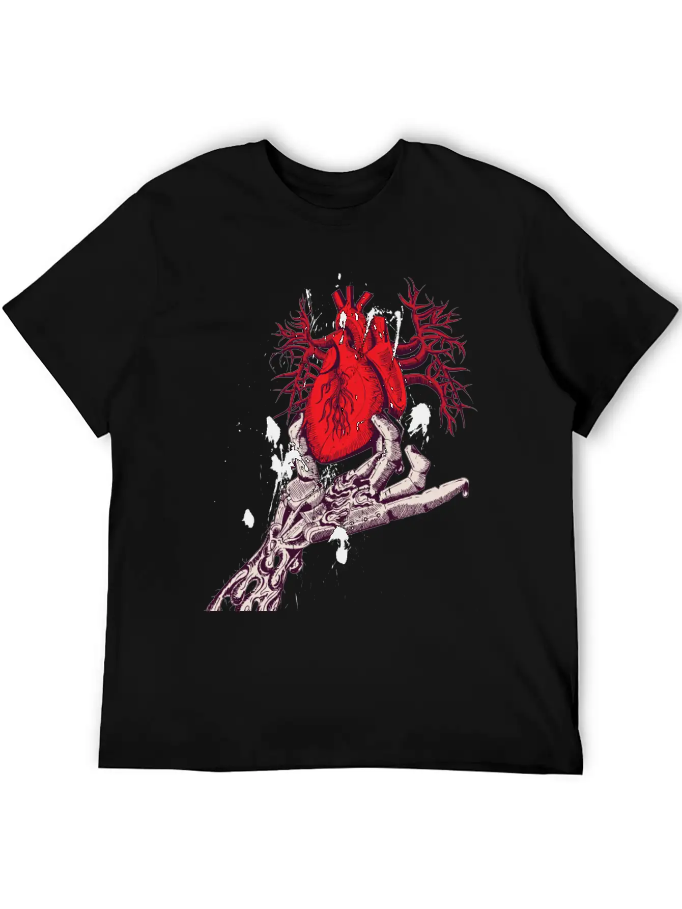 Abstract Heart Hand Graffiti Vector Image Cartoon Unisex Casual T-Shirt ¨C Clean Design For Daily Comfort