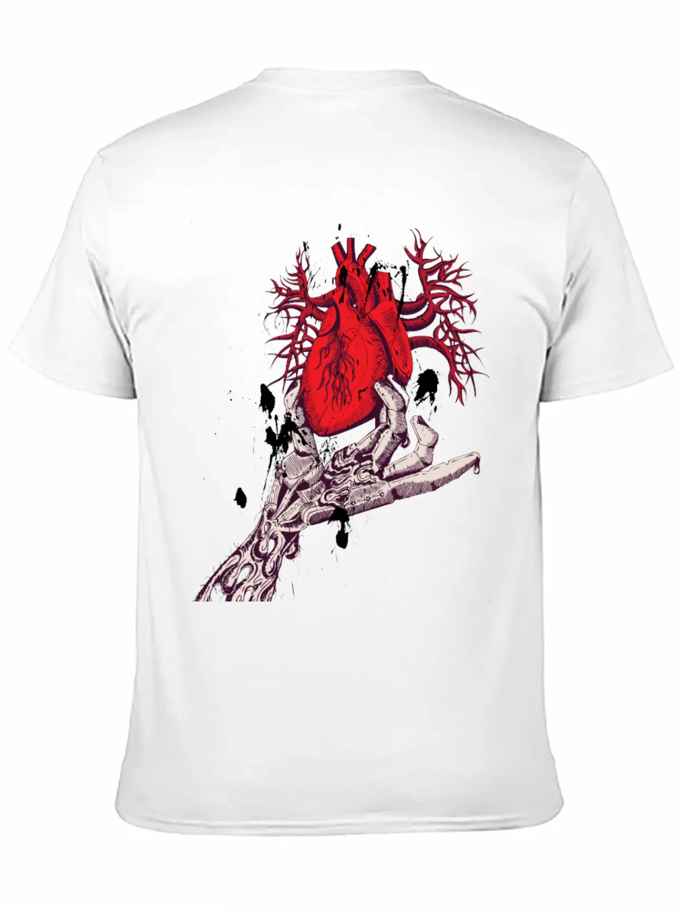 Abstract Heart Hand Graffiti Vector Image Cartoon Unisex Casual T-Shirt ¨C Clean Design For Daily Comfort