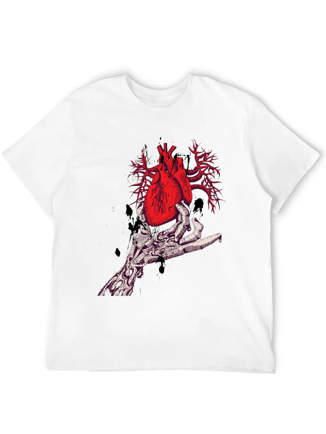 Abstract Heart Hand Graffiti Vector Image Cartoon Unisex Casual T-Shirt ¨C Clean Design For Daily Comfort