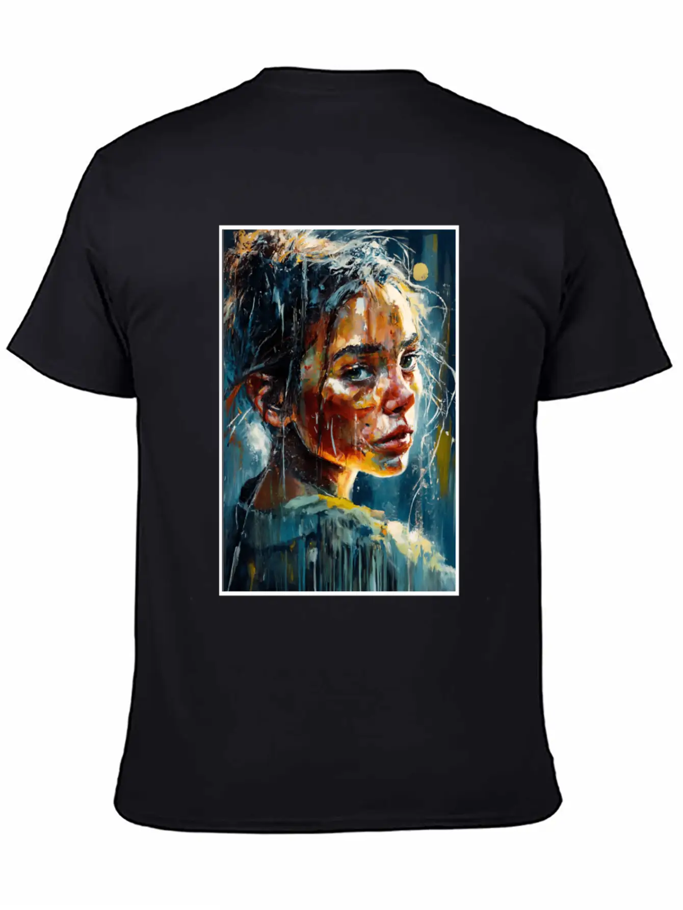 Abstract Sad Girl Unhappy People Sadness Soft Cotton Short Sleeve Tee ¨C Unisex Wardrobe Staple
