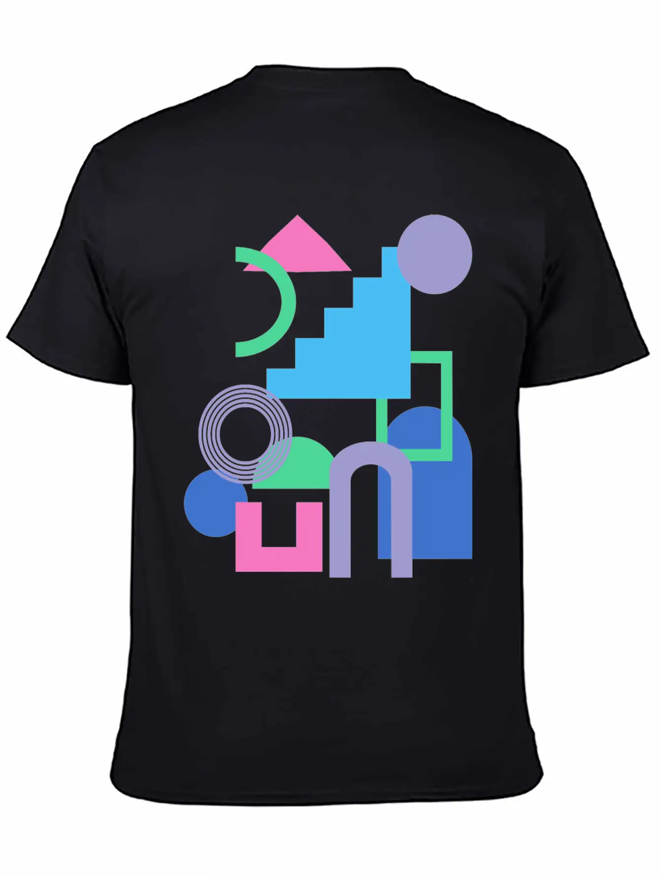 Abstract Shape Collage In Bright 90s Colors Soft Cotton Short Sleeve Tee ¨C Unisex Wardrobe Staple
