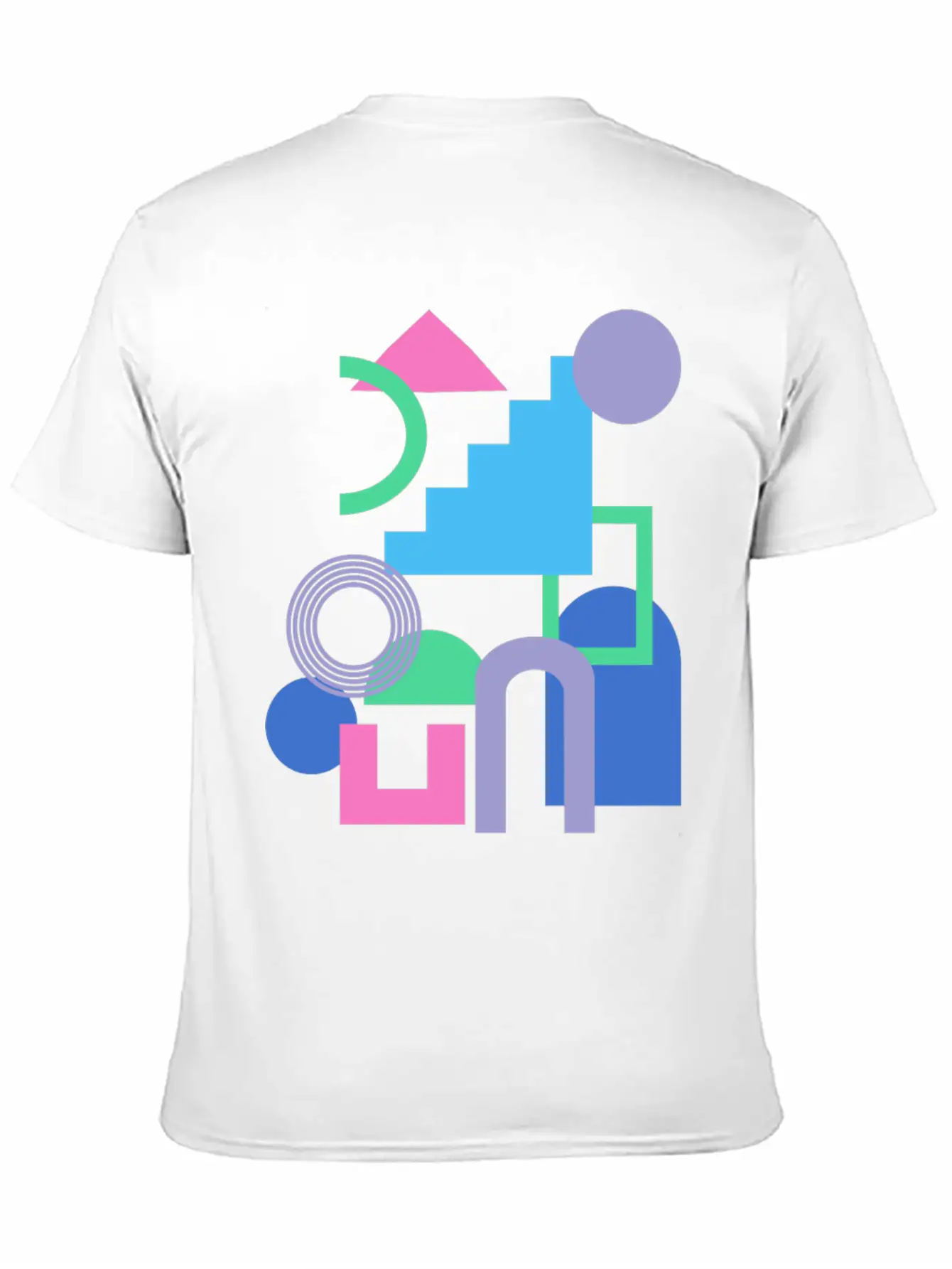 Abstract Shape Collage In Bright 90s Colors Soft Cotton Short Sleeve Tee ¨C Unisex Wardrobe Staple