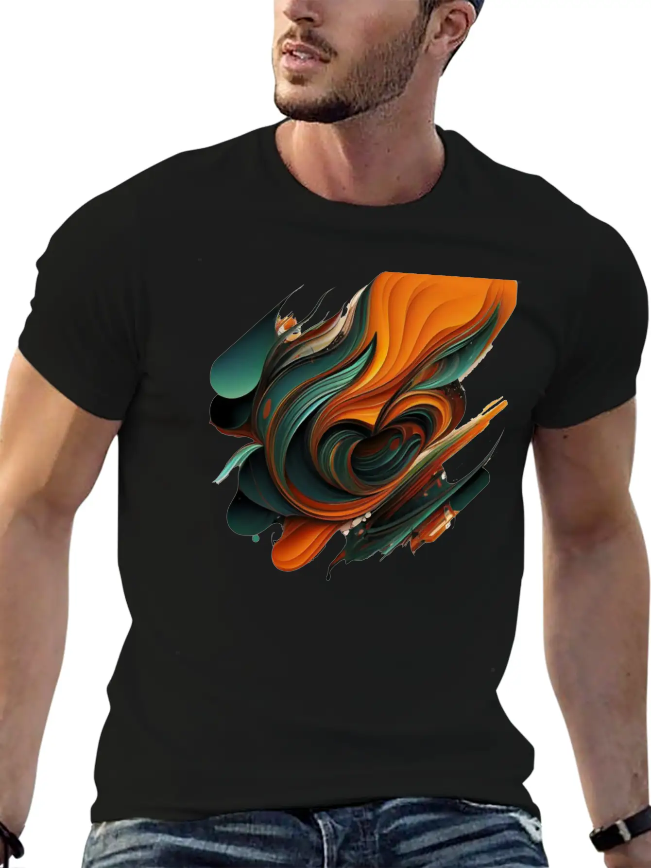 Abstract Shapes Brush 2 Unisex Casual T-Shirt ¨C Clean Design For Daily Comfort