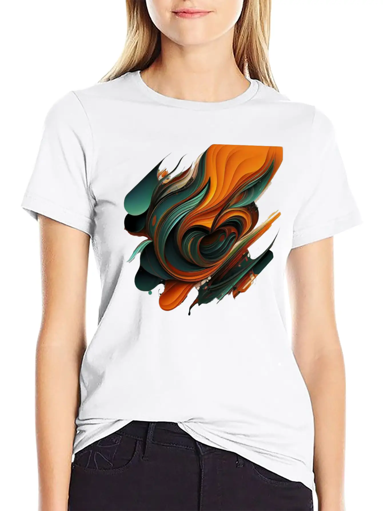 Abstract Shapes Brush 2 Unisex Casual T-Shirt ¨C Clean Design For Daily Comfort