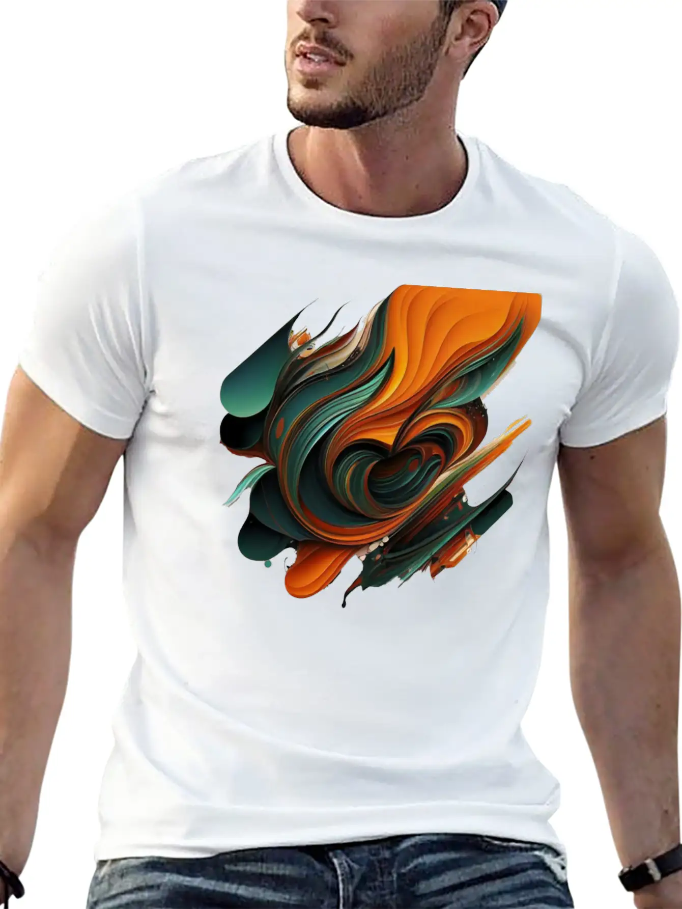Abstract Shapes Brush 2 Unisex Casual T-Shirt ¨C Clean Design For Daily Comfort