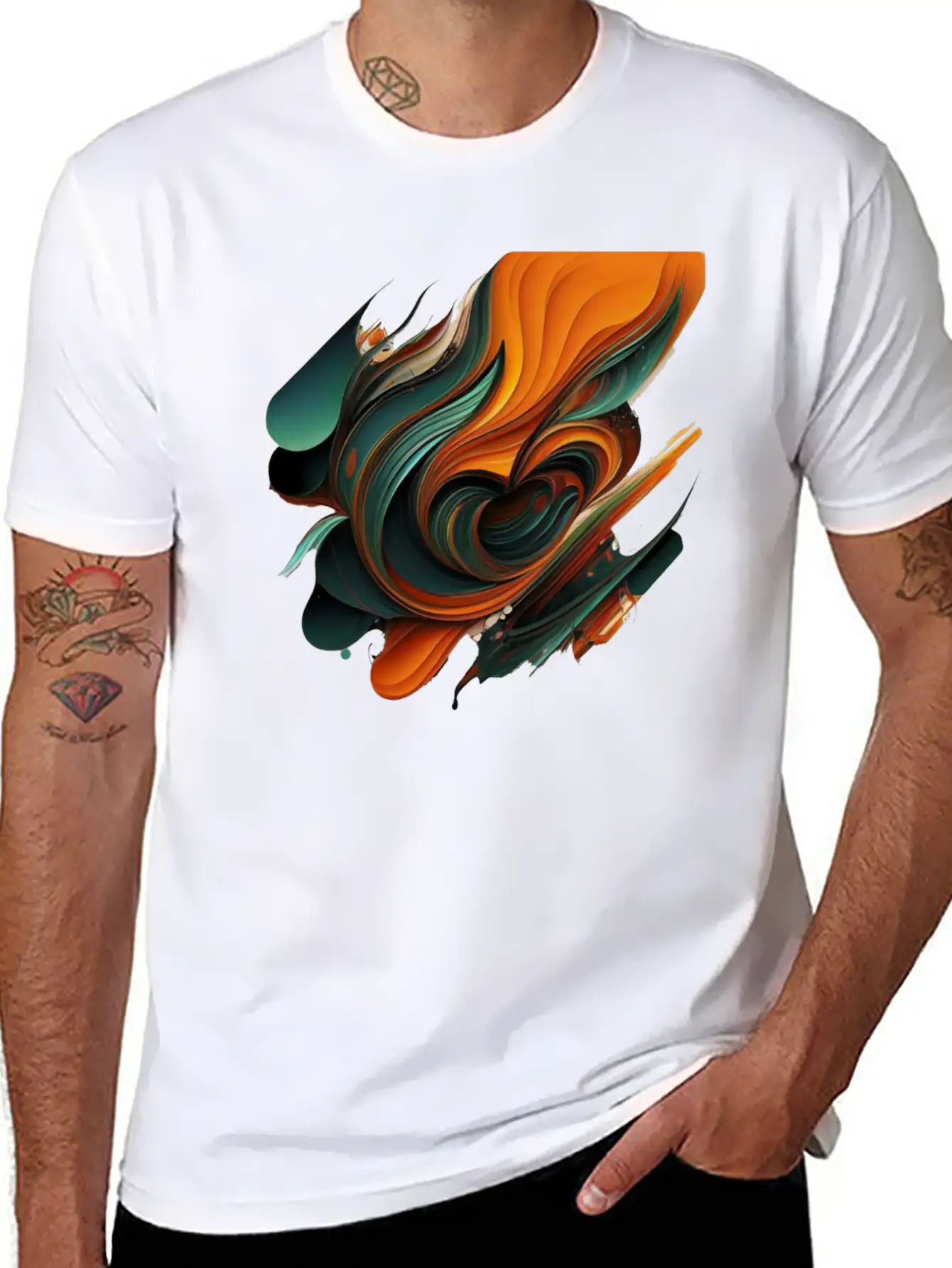 Abstract Shapes Brush 2 Unisex Casual T-Shirt ¨C Clean Design For Daily Comfort