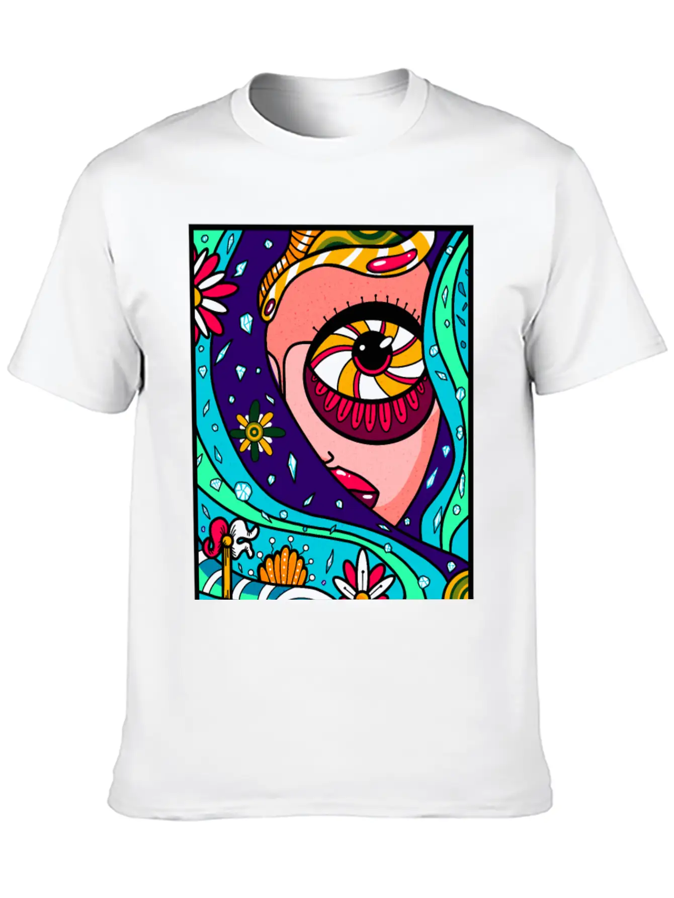 Abstract Sky Basic Graphic T-Shirt ¨C Daily Comfort In Soft Cotton