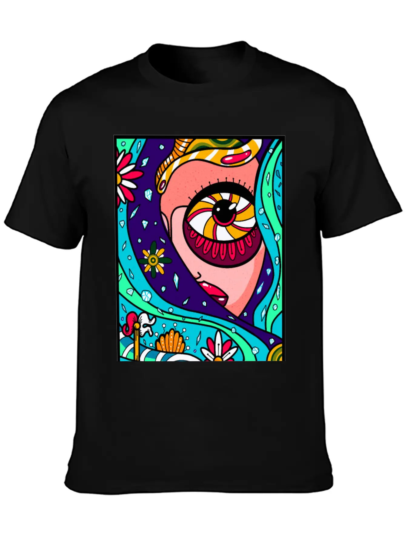 Abstract Sky Basic Graphic T-Shirt ¨C Daily Comfort In Soft Cotton