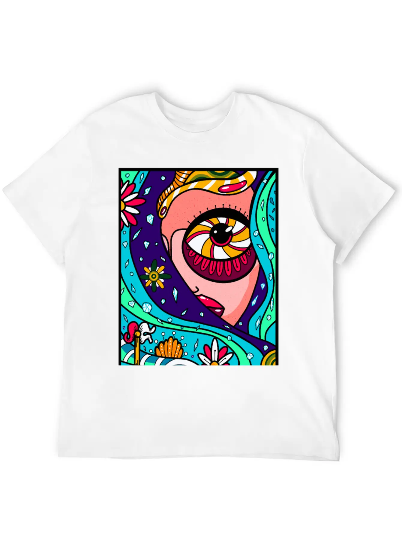 Abstract Sky Basic Graphic T-Shirt ¨C Daily Comfort In Soft Cotton