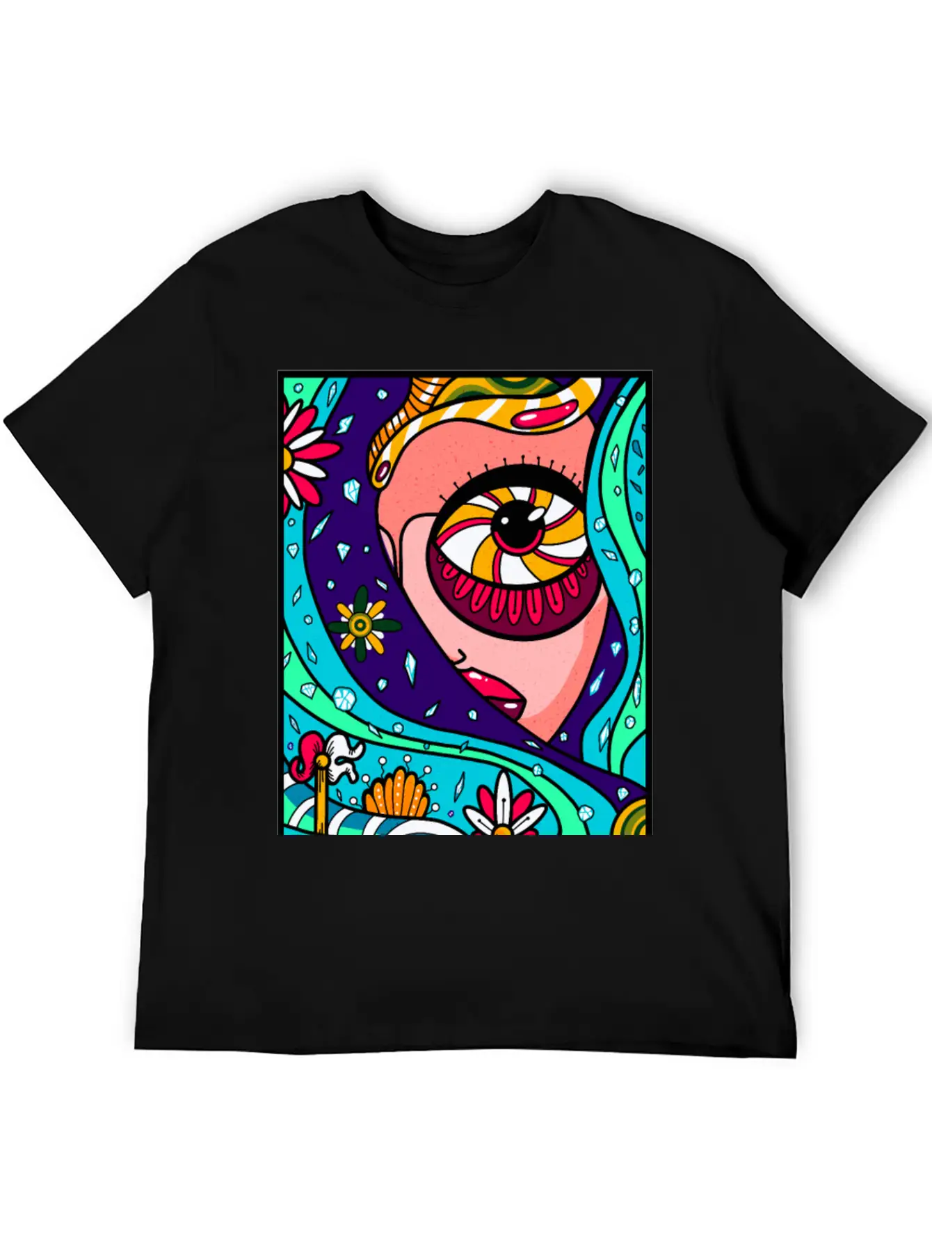 Abstract Sky Basic Graphic T-Shirt ¨C Daily Comfort In Soft Cotton