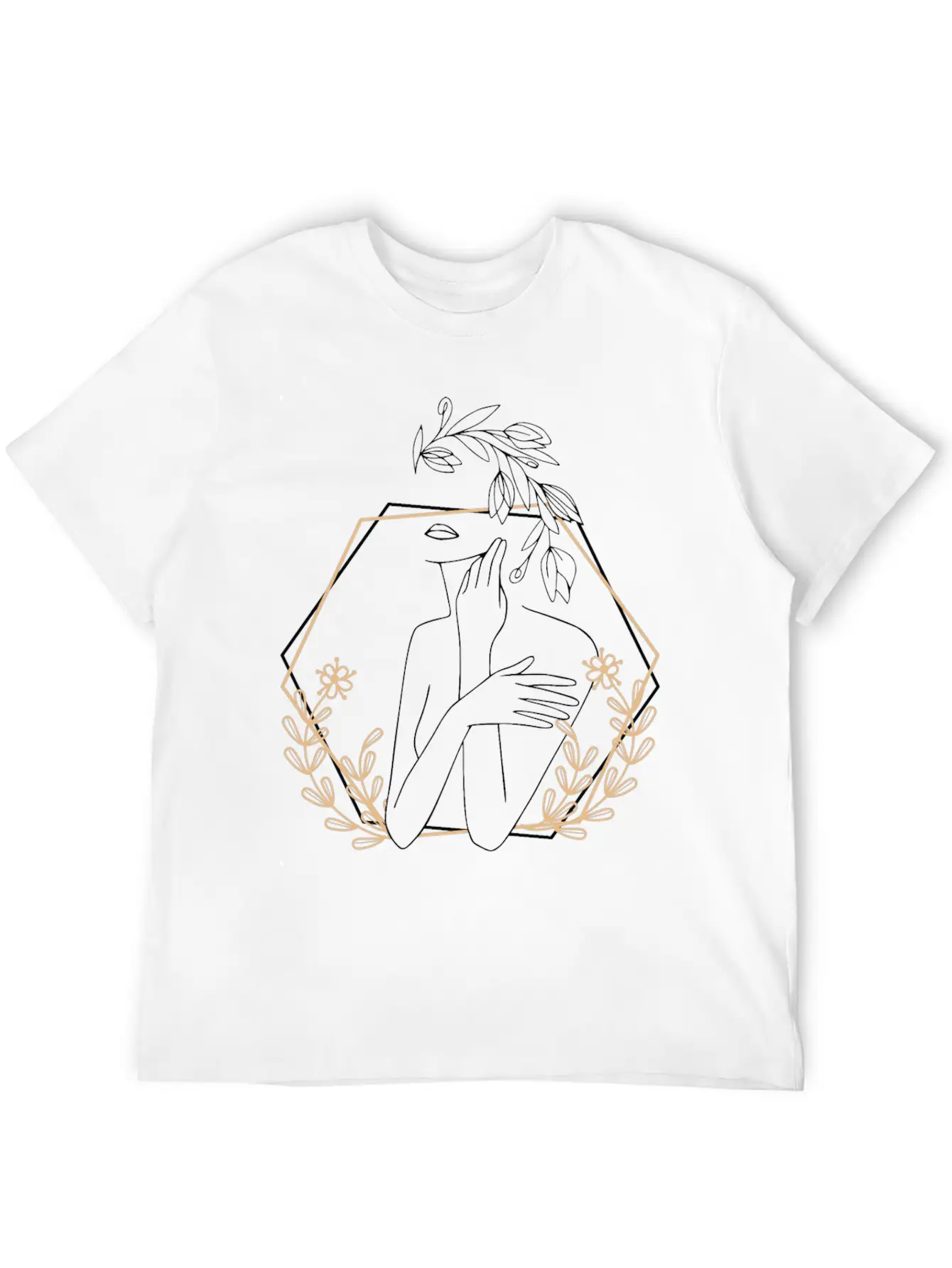 Abstract Woman Essential Cotton Tee For Daily Outfits ¨C Unisex Style