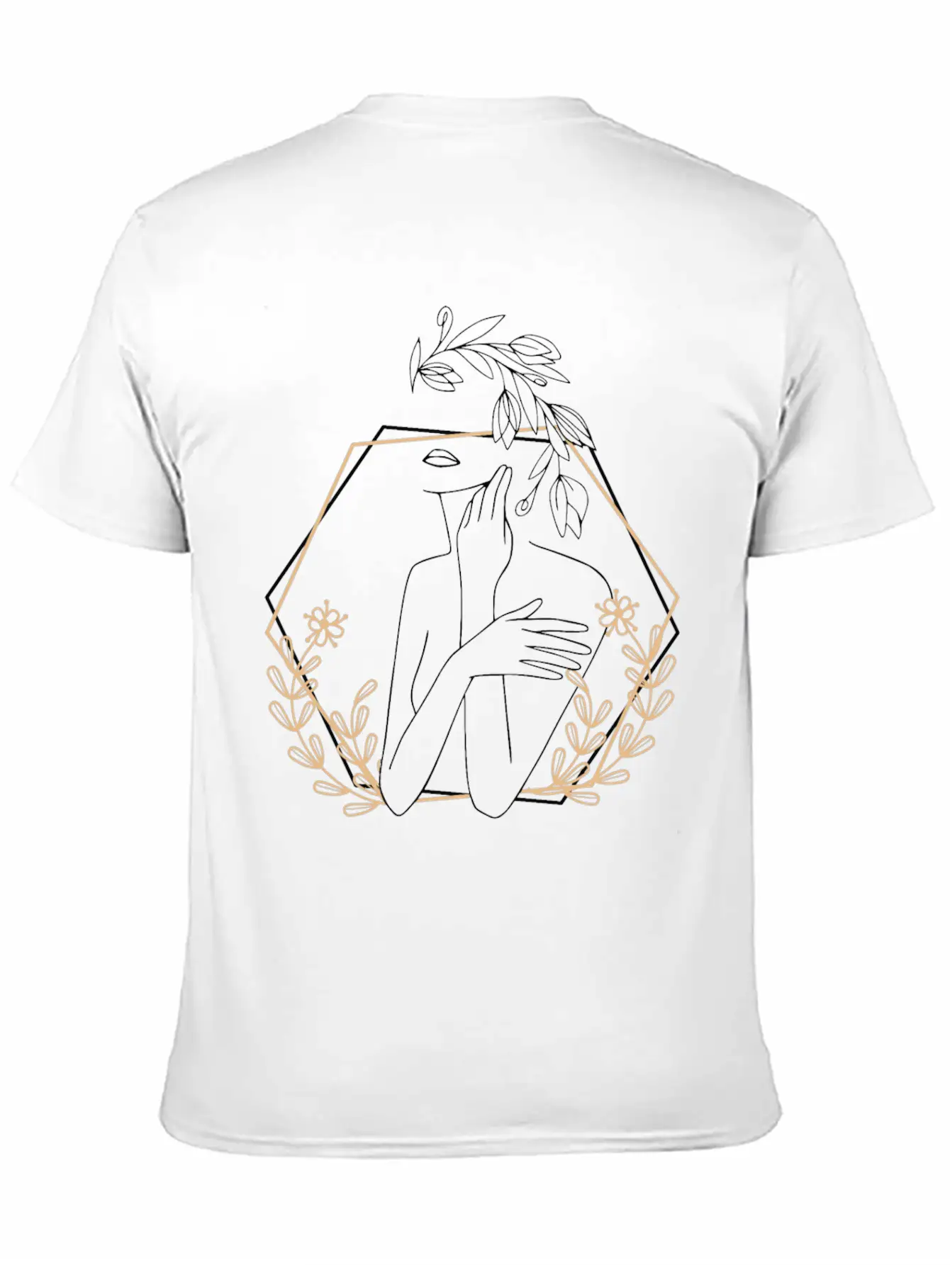 Abstract Woman Essential Cotton Tee For Daily Outfits ¨C Unisex Style