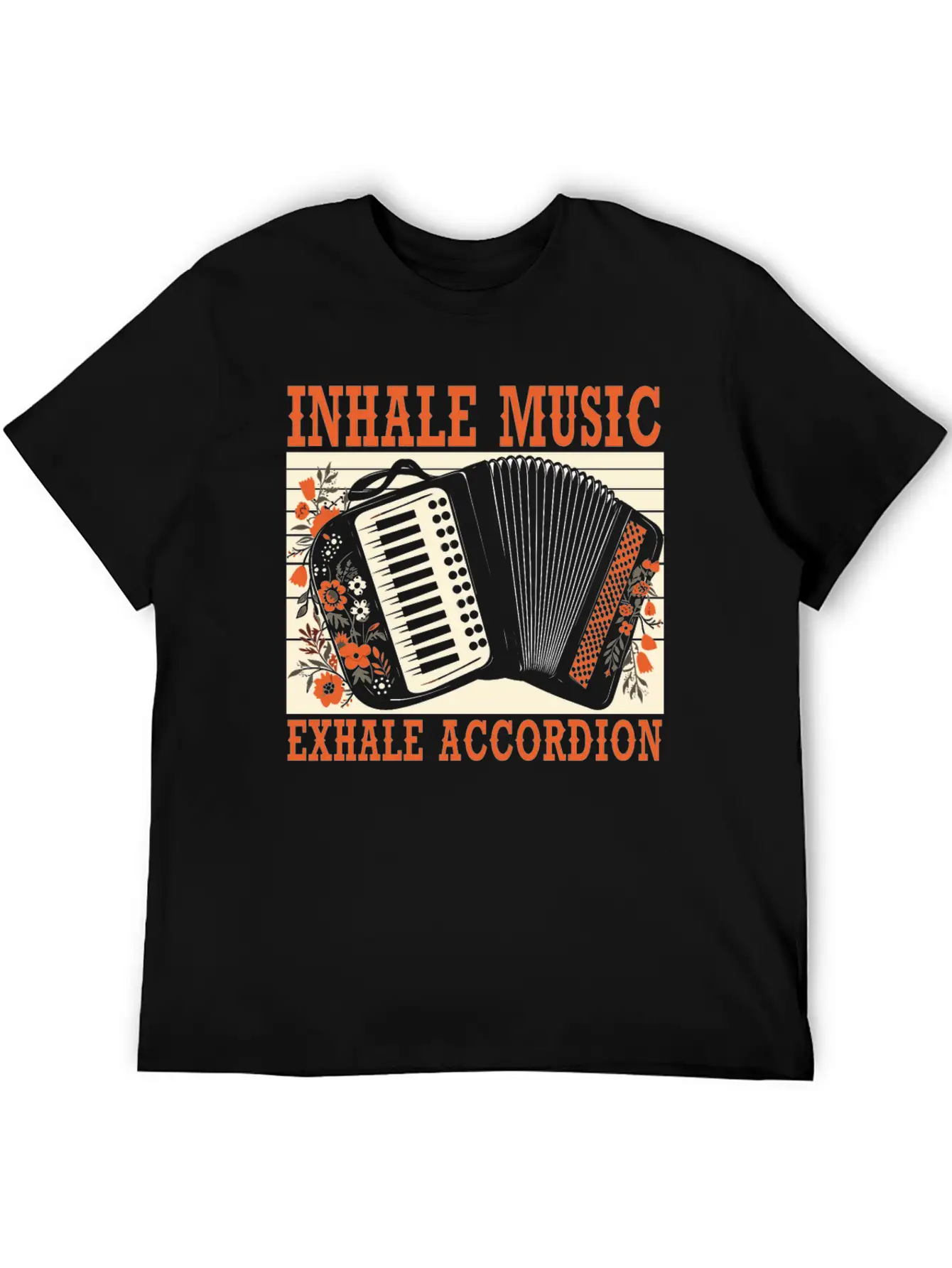 Accordion Player Musical Instrument Accordionist Essential Cotton Tee For Daily Outfits ¨C Unisex Style