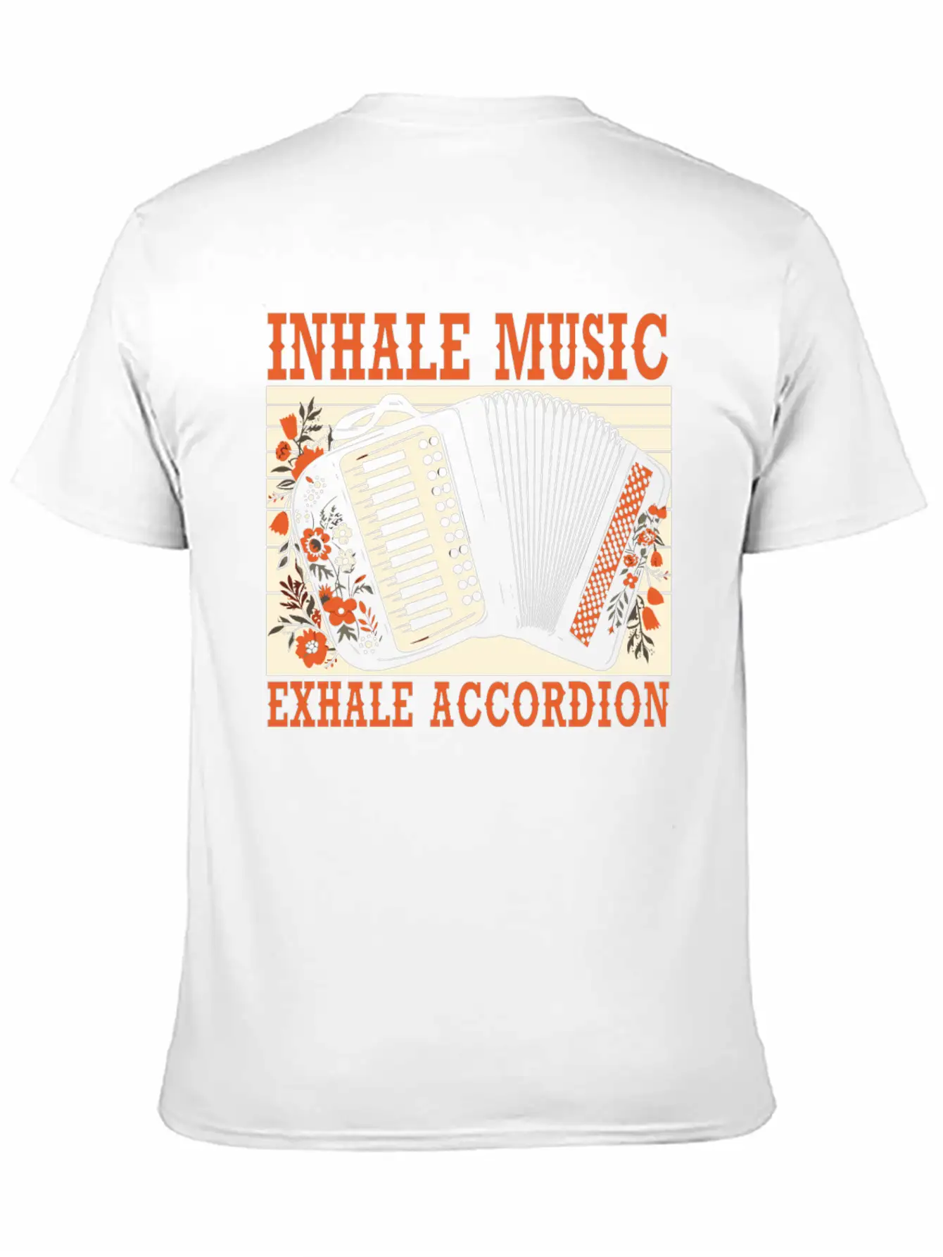 Accordion Player Musical Instrument Accordionist Essential Cotton Tee For Daily Outfits ¨C Unisex Style