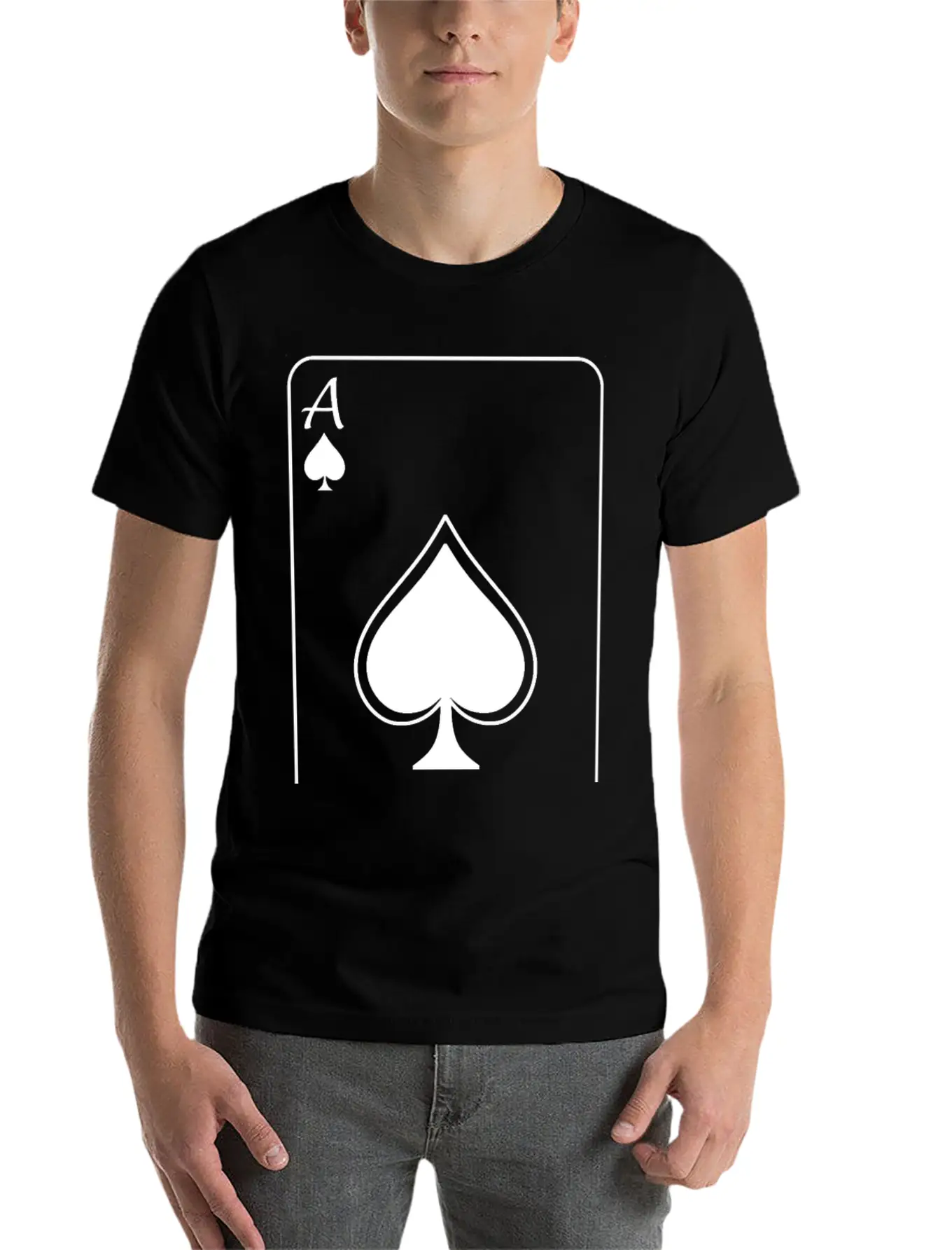 Ace - White Unisex Casual T-Shirt ¨C Clean Design For Daily Comfort